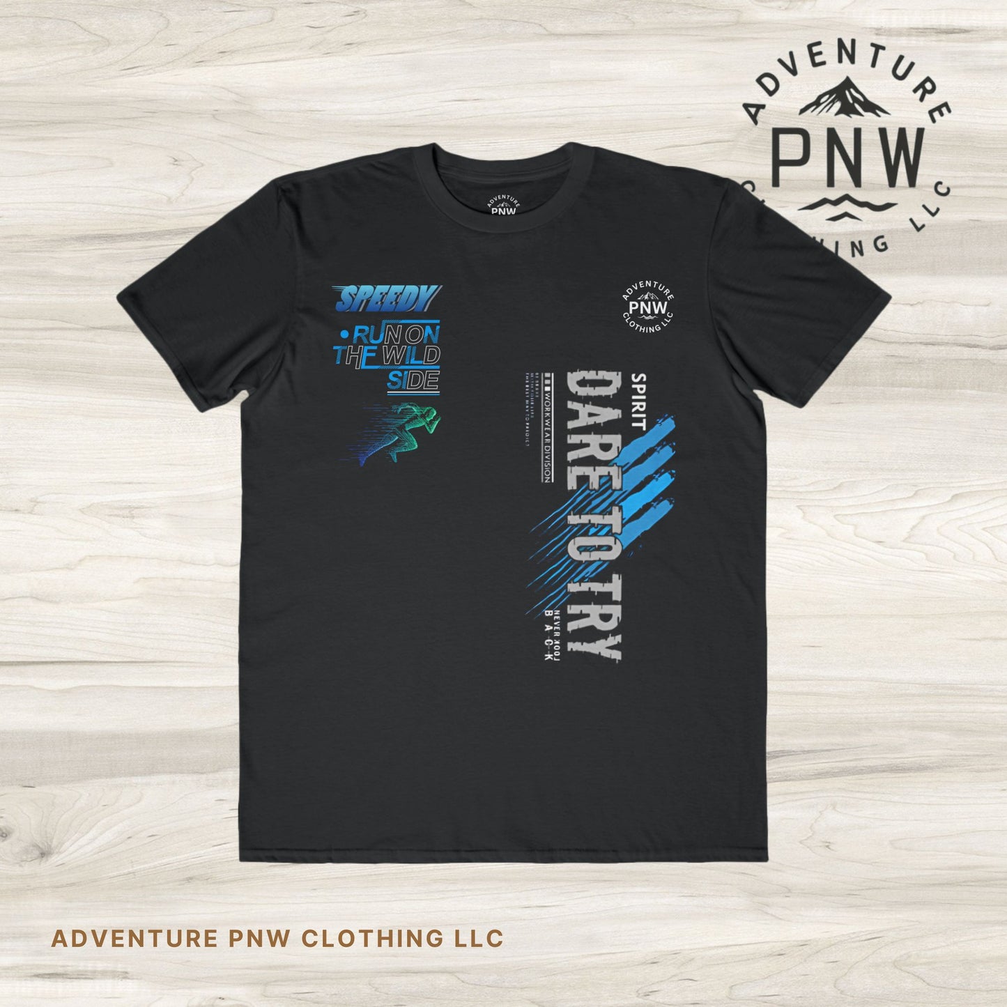 Athletic T-Shirt, Outdoor Adventure Tee, Dare to Try Running Hiking PNW Lightweight Fashion Tee, Men's Activewear, Fitness Top