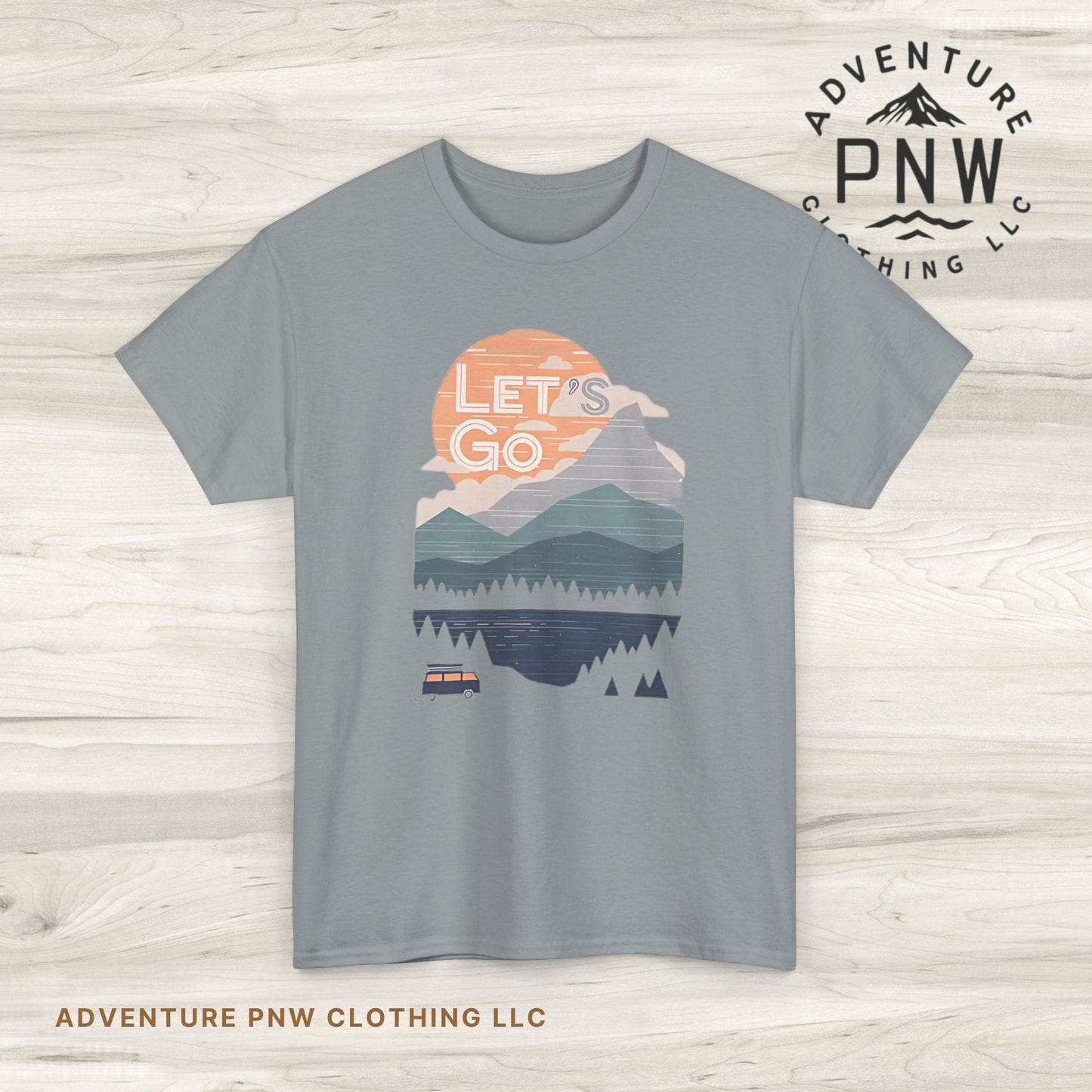Women's Mountain Graphic T Shirt, Glamping Adventure Nature Lover Tee, Unisex Heavy Cotton, Casual 90s Shirt, Camping Hiking Wilderness