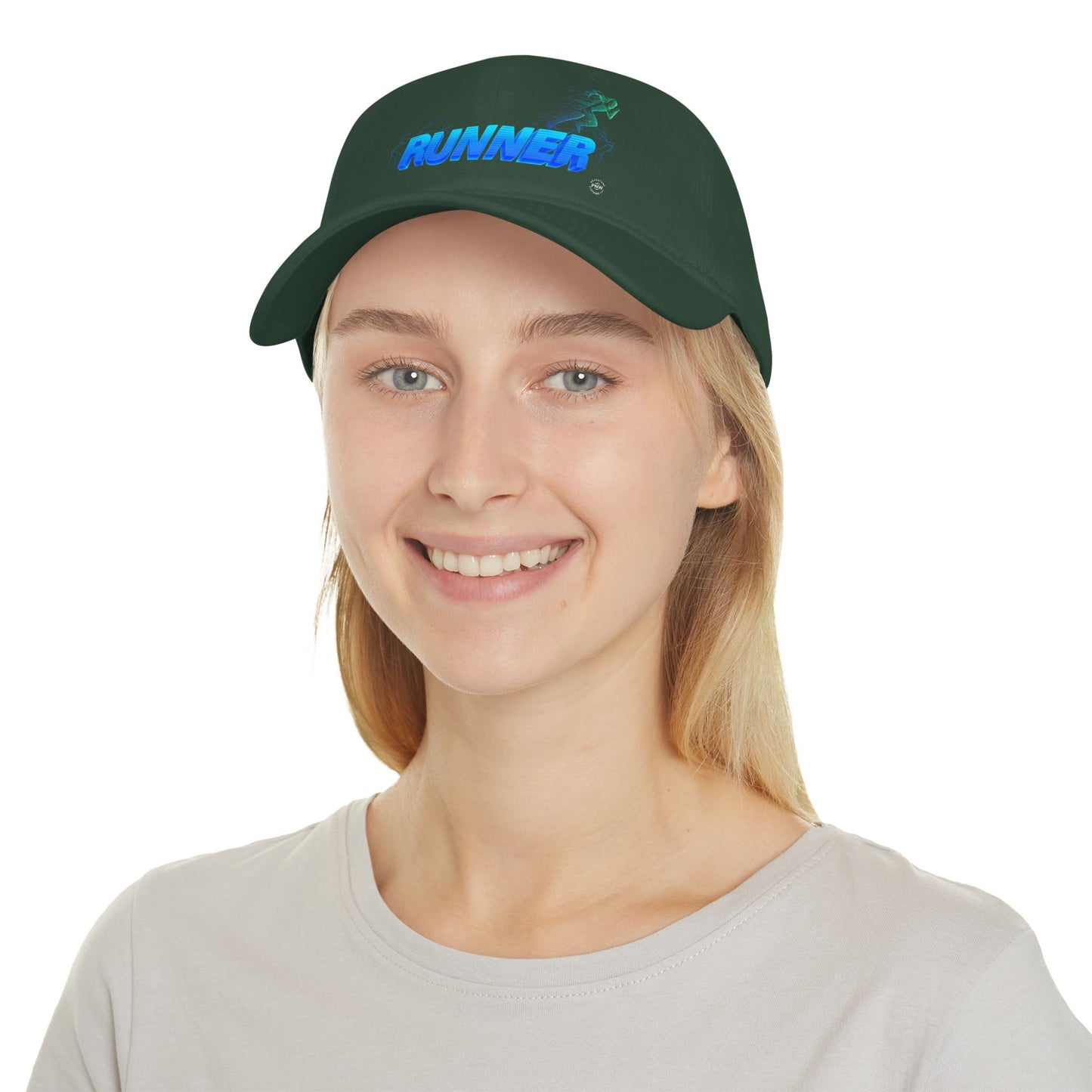 Runner Red Low Profile Baseball Cap - Stylish Hat for Runners, Casual Wear, Gift for Athletes, Running Events, Outdoor Activities
