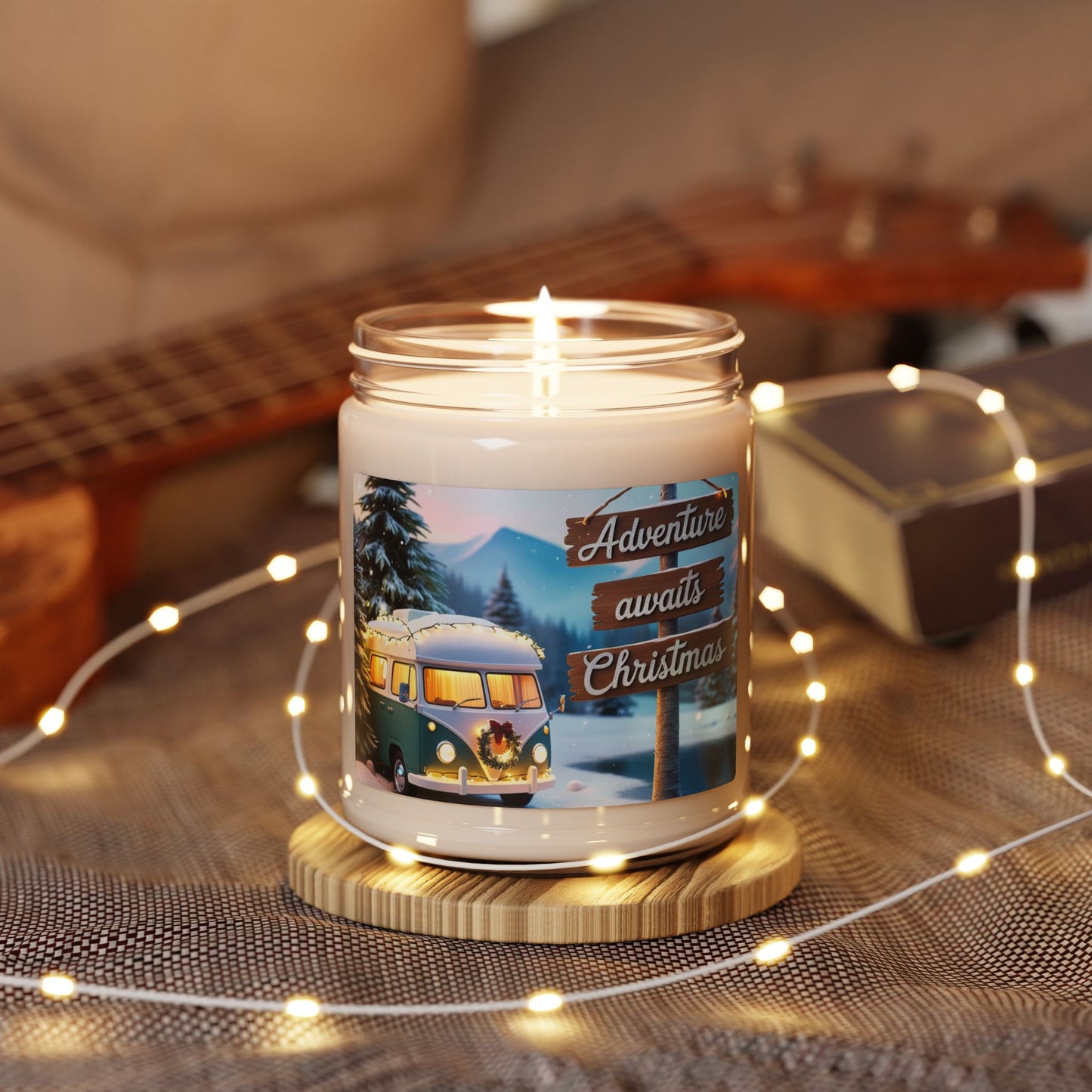 Christmas Scented Soy Candle, 9oz | Adventure Awaits the Christmas | Christmas Decoration