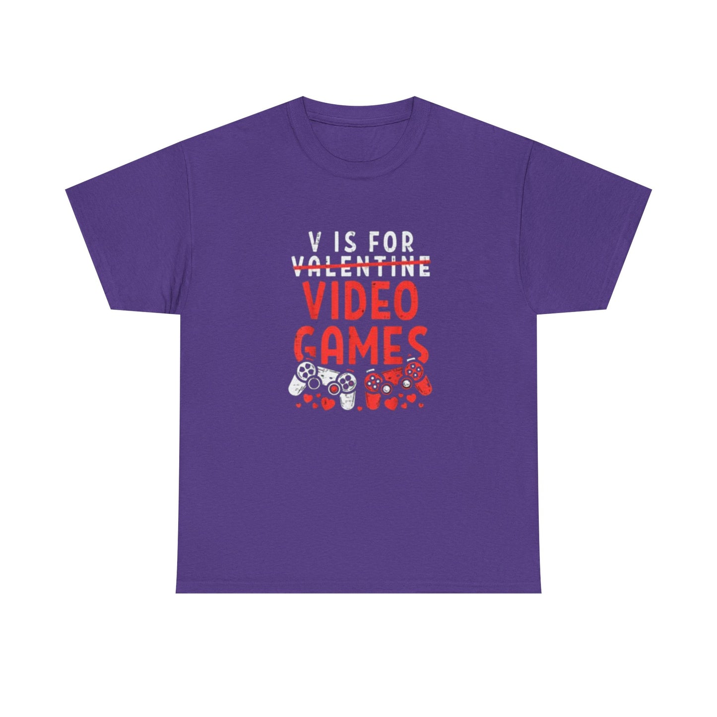 Funny Valentines Day T-Shirt for Gamers V is for Video Games Gift for Boys, Men, and Gaming Enthusiasts Unisex T-shirt