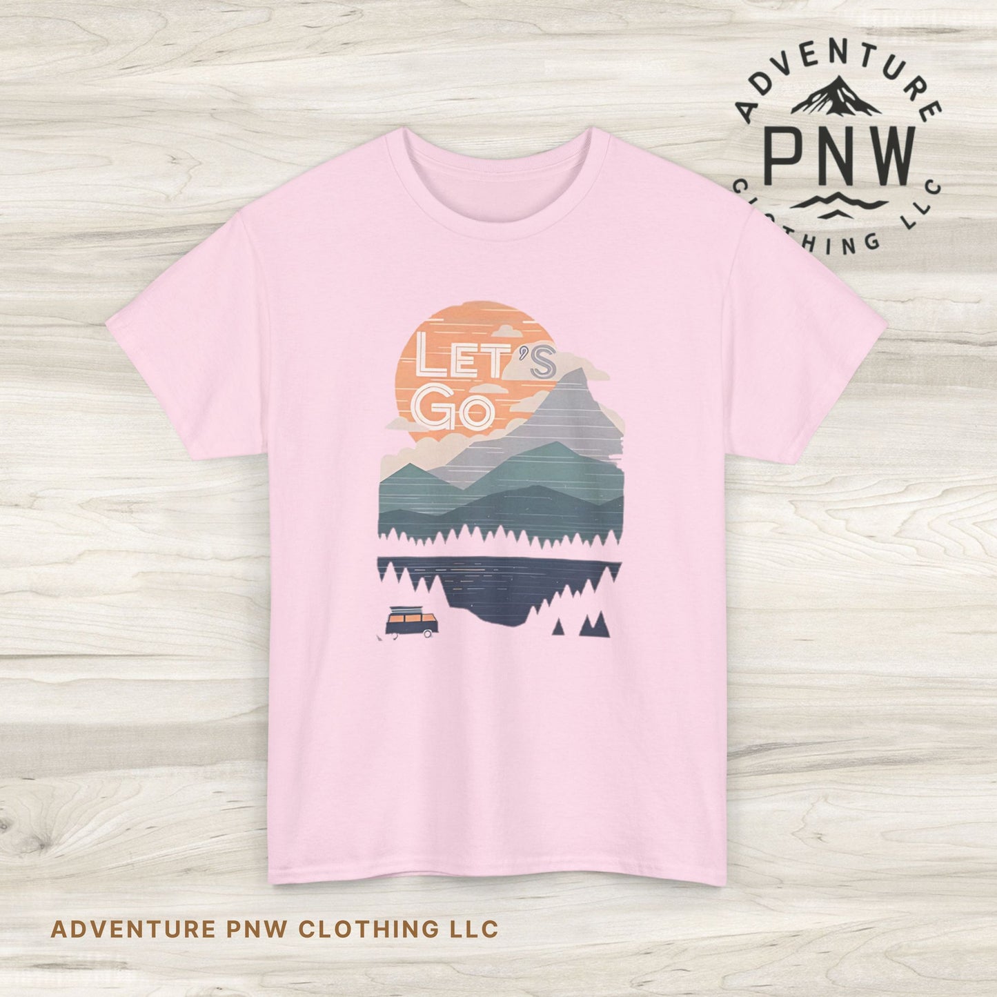 Women's Mountain Graphic T Shirt, Glamping Adventure Nature Lover Tee, Unisex Heavy Cotton, Casual 90s Shirt, Camping Hiking Wilderness