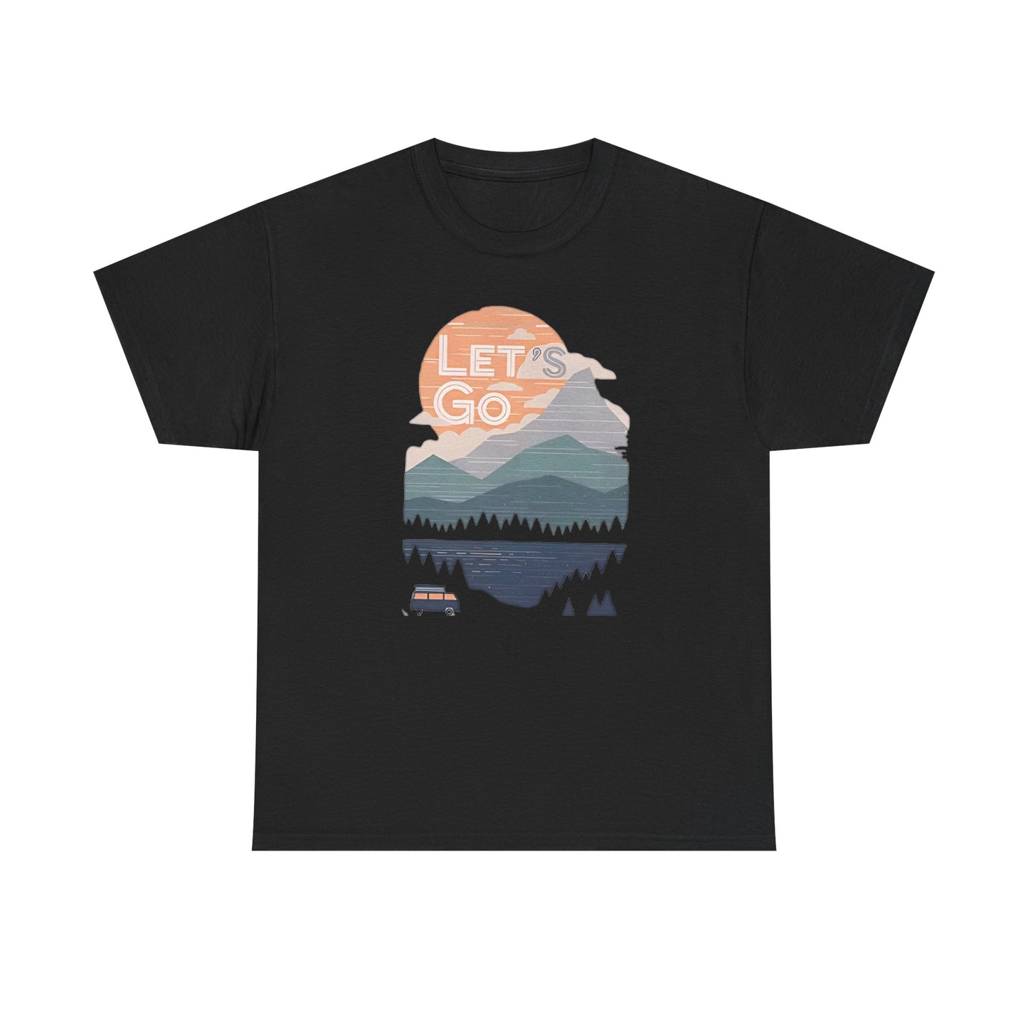Women's Mountain Graphic T Shirt, Glamping Adventure Nature Lover Tee, Unisex Heavy Cotton, Casual 90s Shirt, Camping Hiking Wilderness