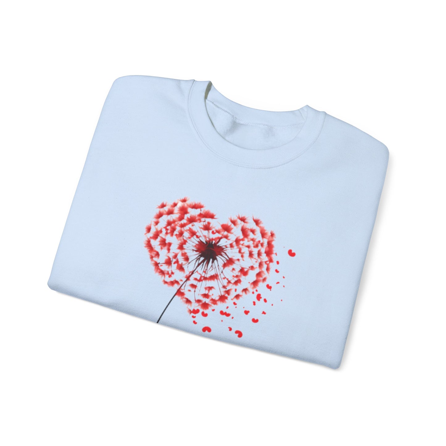Dandelion Heart Sweatshirt, Valentine Sweatshirt, Wildflower Sweatshirt, Valentine Flower Sweatshirt, Love Sweatshirt - Unisex Sweatshirt