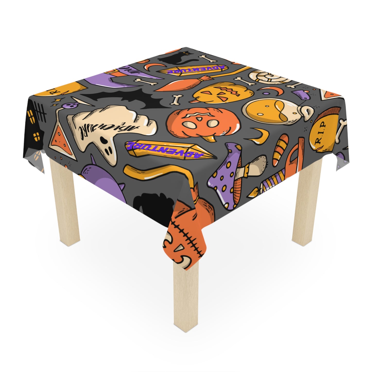 Adventure Halloween Tablecloth | Perfect for Spooky Celebrations | Full-print Tablecloth