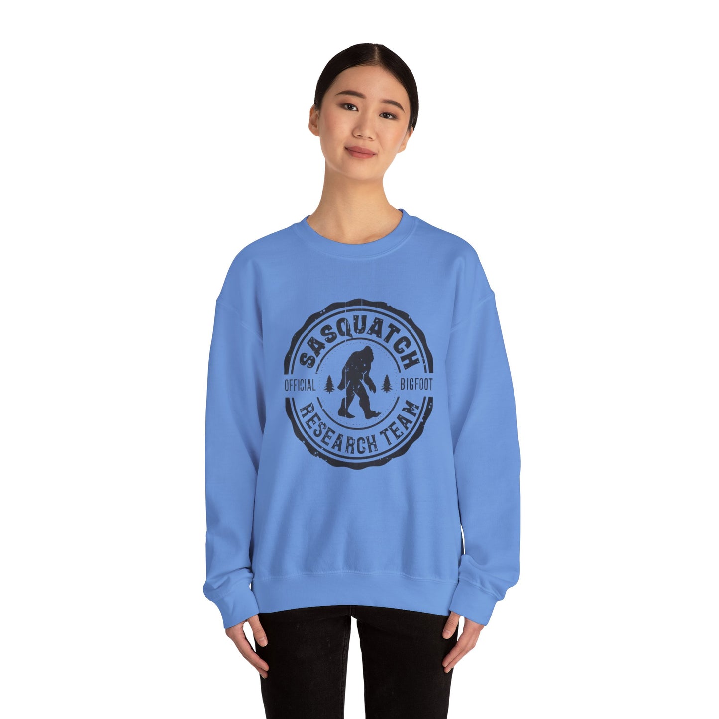 Sasquatch Bigfoot Research Team Crewneck Sweatshirt - Funny Sasquatch Apparel, Unisex Sweatshirt, Cryptid Gift, Sasquatch Lover Gift,