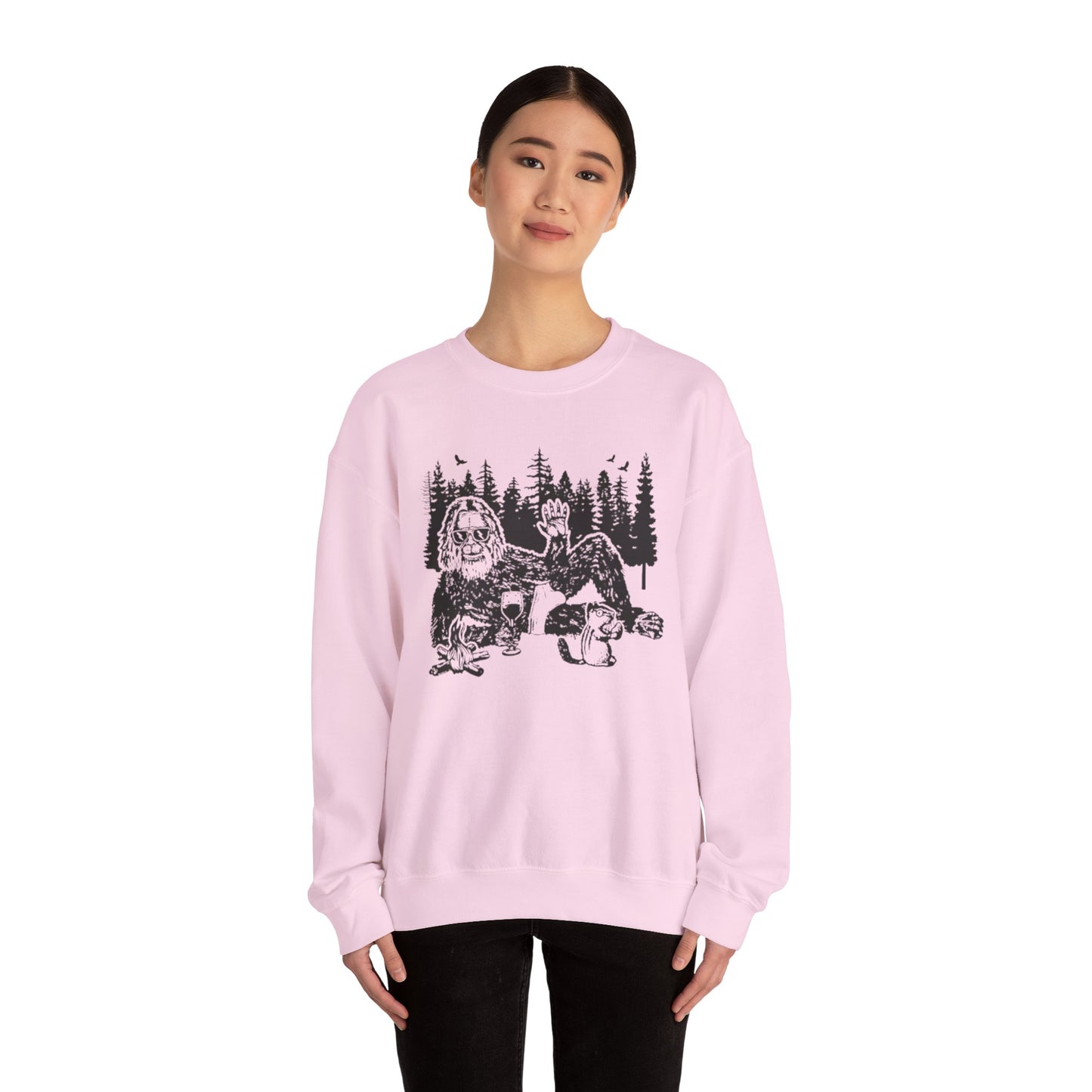 Bigfoot Sweatshirt - Funny Sasquatch Men Women Guys Weird Squatchy Unisex Crewneck, Sweatshirt Hoodie Pullover, Gift for Cryptid