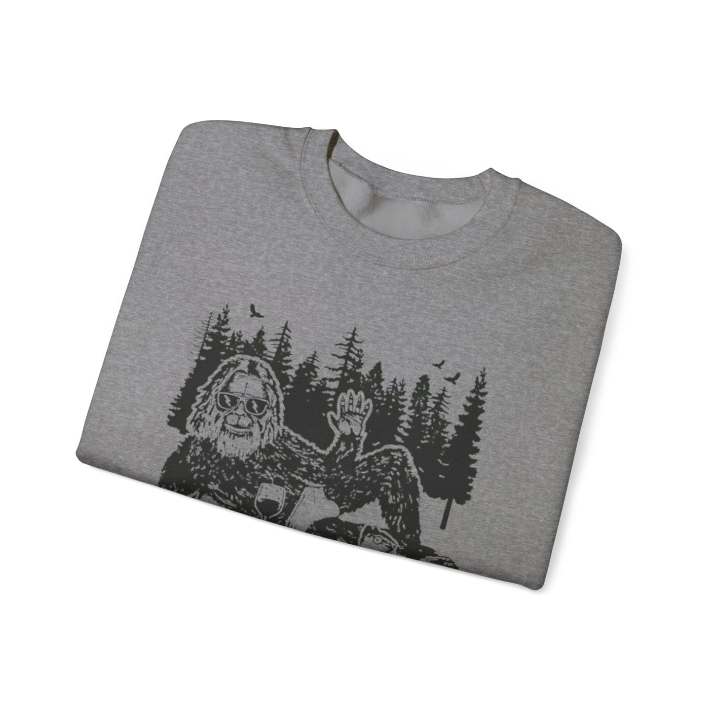 Bigfoot Sweatshirt - Funny Sasquatch Men Women Guys Weird Squatchy Unisex Crewneck, Sweatshirt Hoodie Pullover, Gift for Cryptid