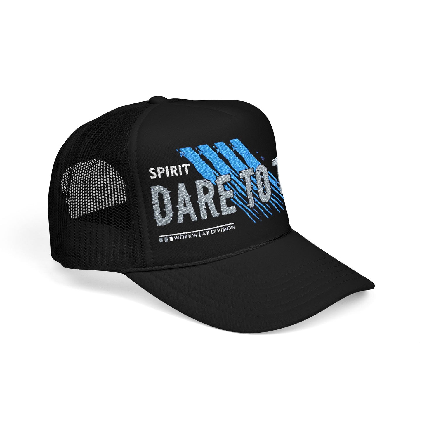 Dare to Try Foam Trucker Hat, Motivational Embroidery Cap, Cool Casual Wear, Gift for Adventurers, Unique Fashion Statement