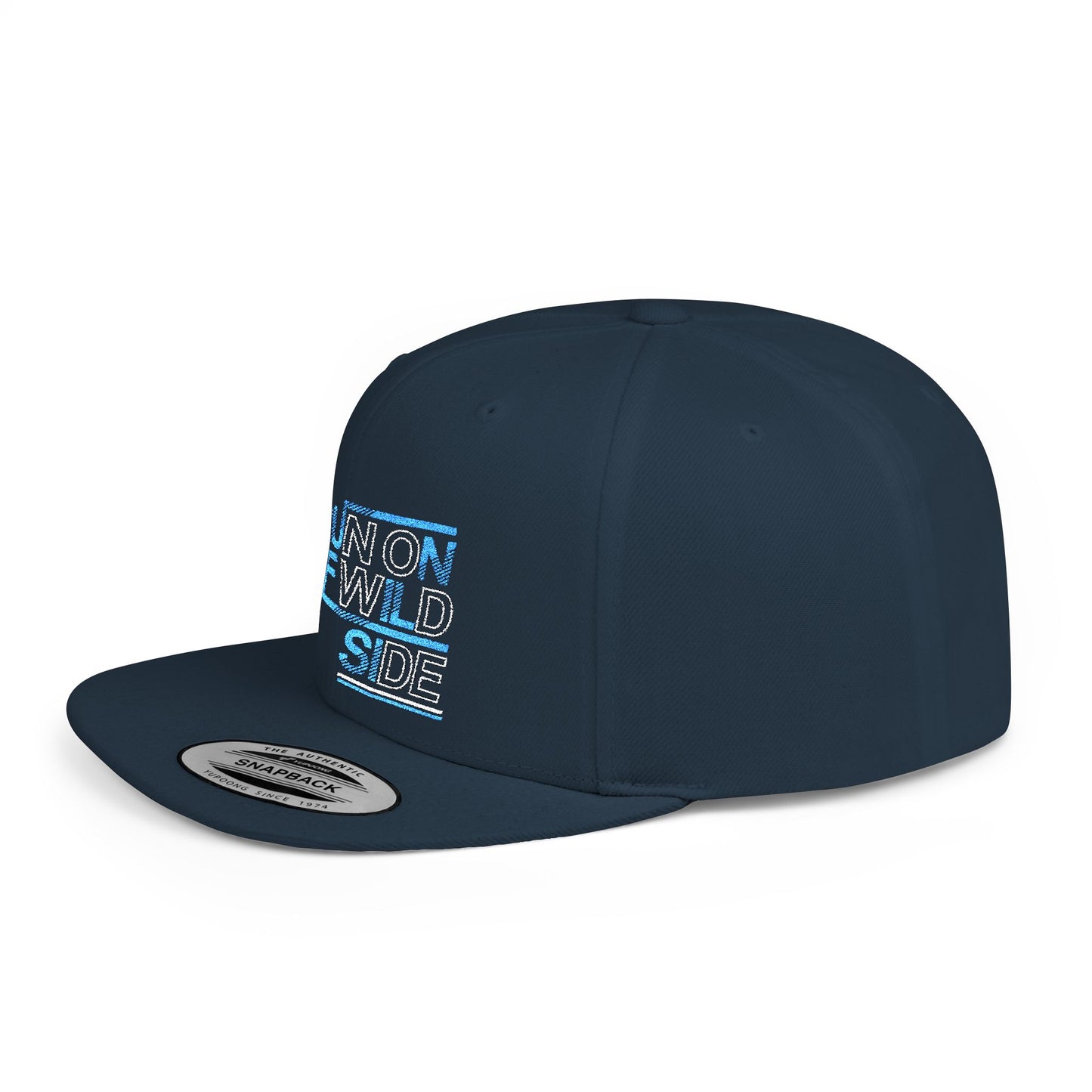 Run on the Wild Side Flat Bill Snapback Hat, Cool Unisex Cap for Outdoor Adventures, Trendy Hat for Summer Festivals, Great Gift for Nature