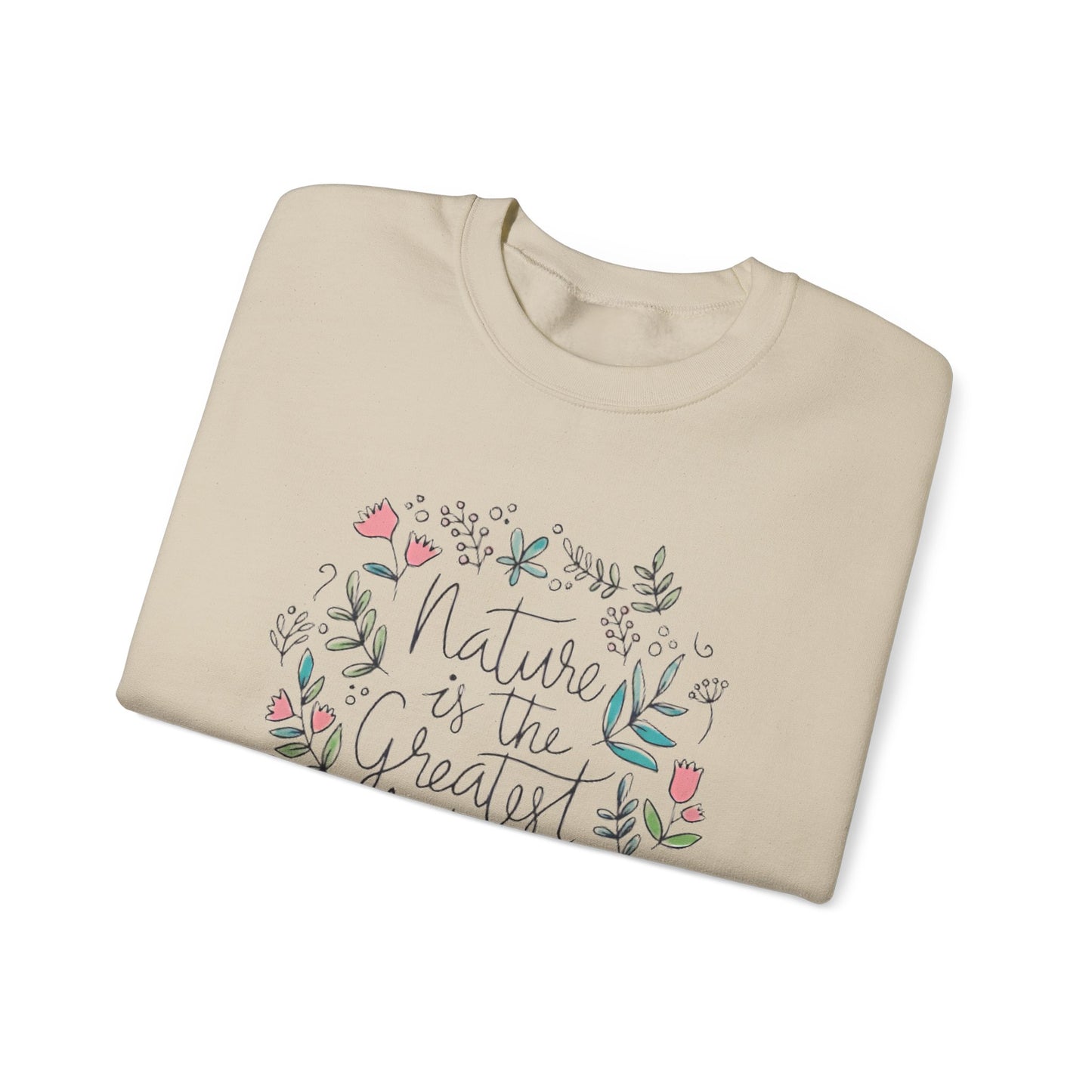 Nature Is The Greatest Artist Sweatshirt, Cute Flower Jumper, Wildflower Top, Floral Pullover, Valentine's Day Gift