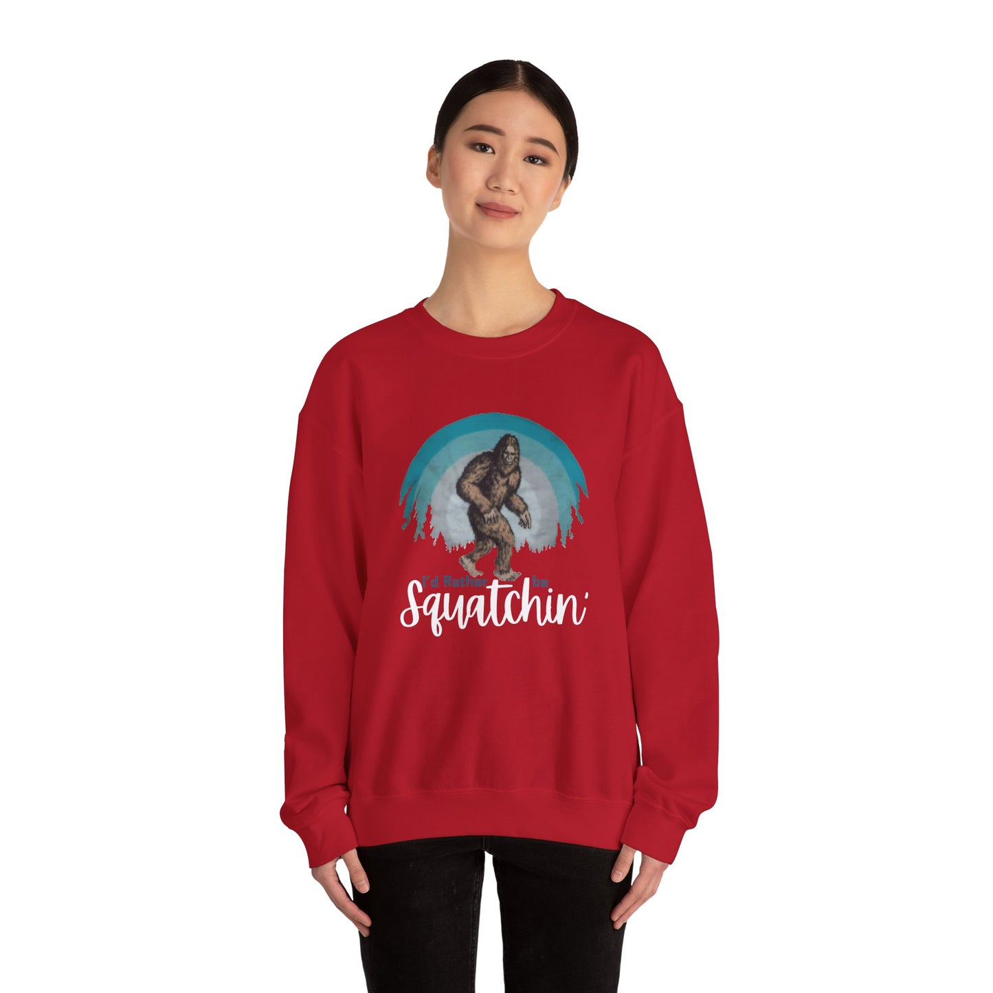 Squatchin Sweatshirt, Bigfoot Crewneck, Sasquatch Sweater, Vintage Yeti Jumper, Funny 80s Hoodie