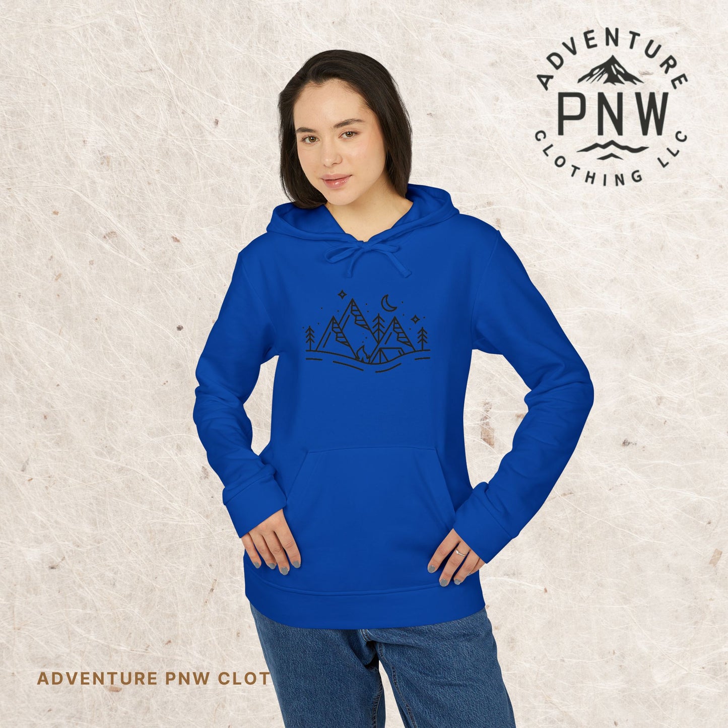 Adidas® Eco-Friendly Fleece Hoodie | Custom Comfy Adventure Mountains