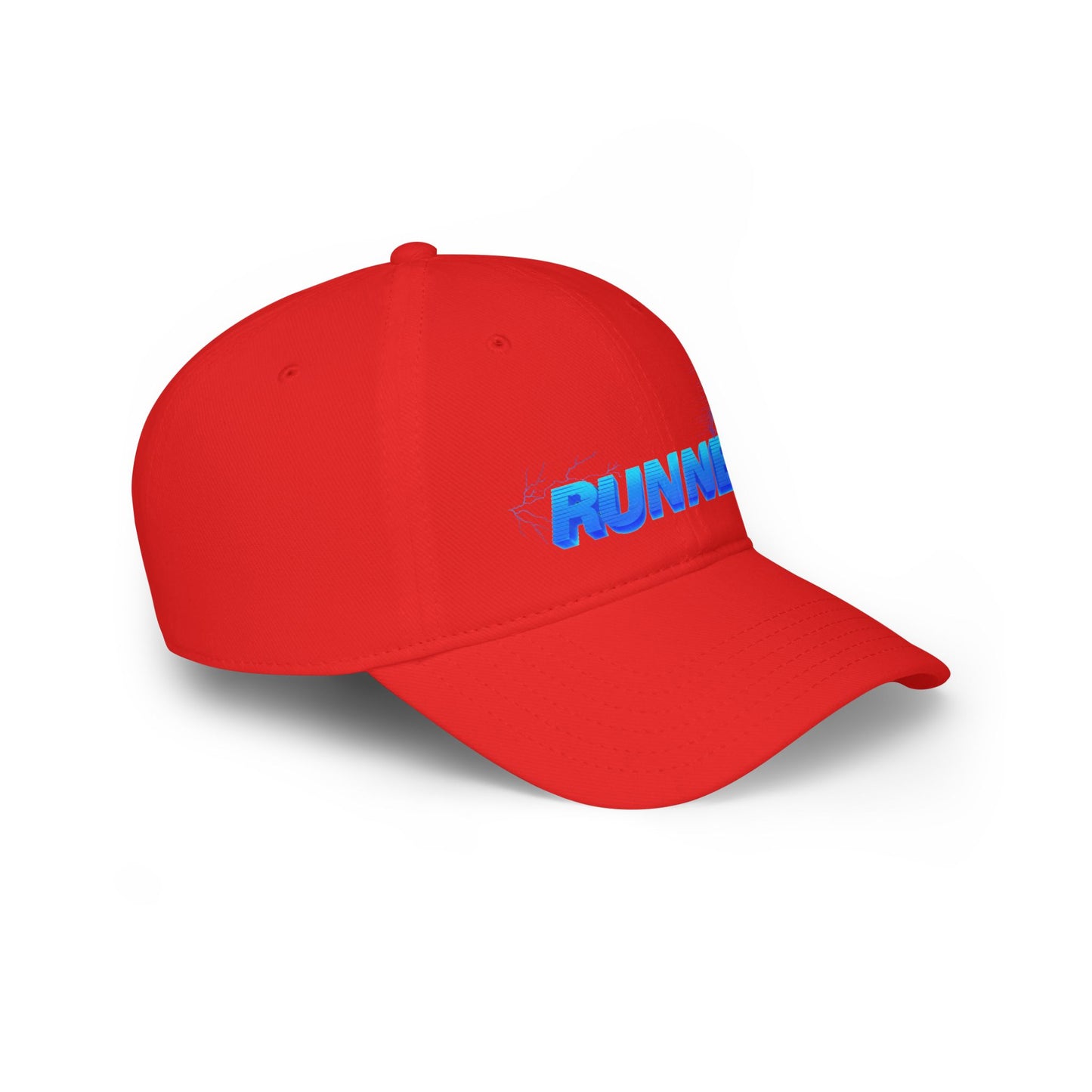 Runner Red Low Profile Baseball Cap - Stylish Hat for Runners, Casual Wear, Gift for Athletes, Running Events, Outdoor Activities