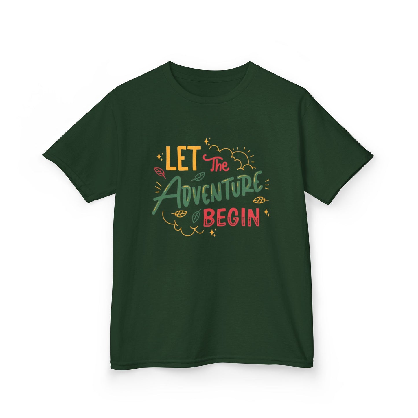 Lets the ADVENTURE Begins with CHRISTMASS Vibes Kids Heavy Cotton™ Tee| Christmas Adventure Outfit