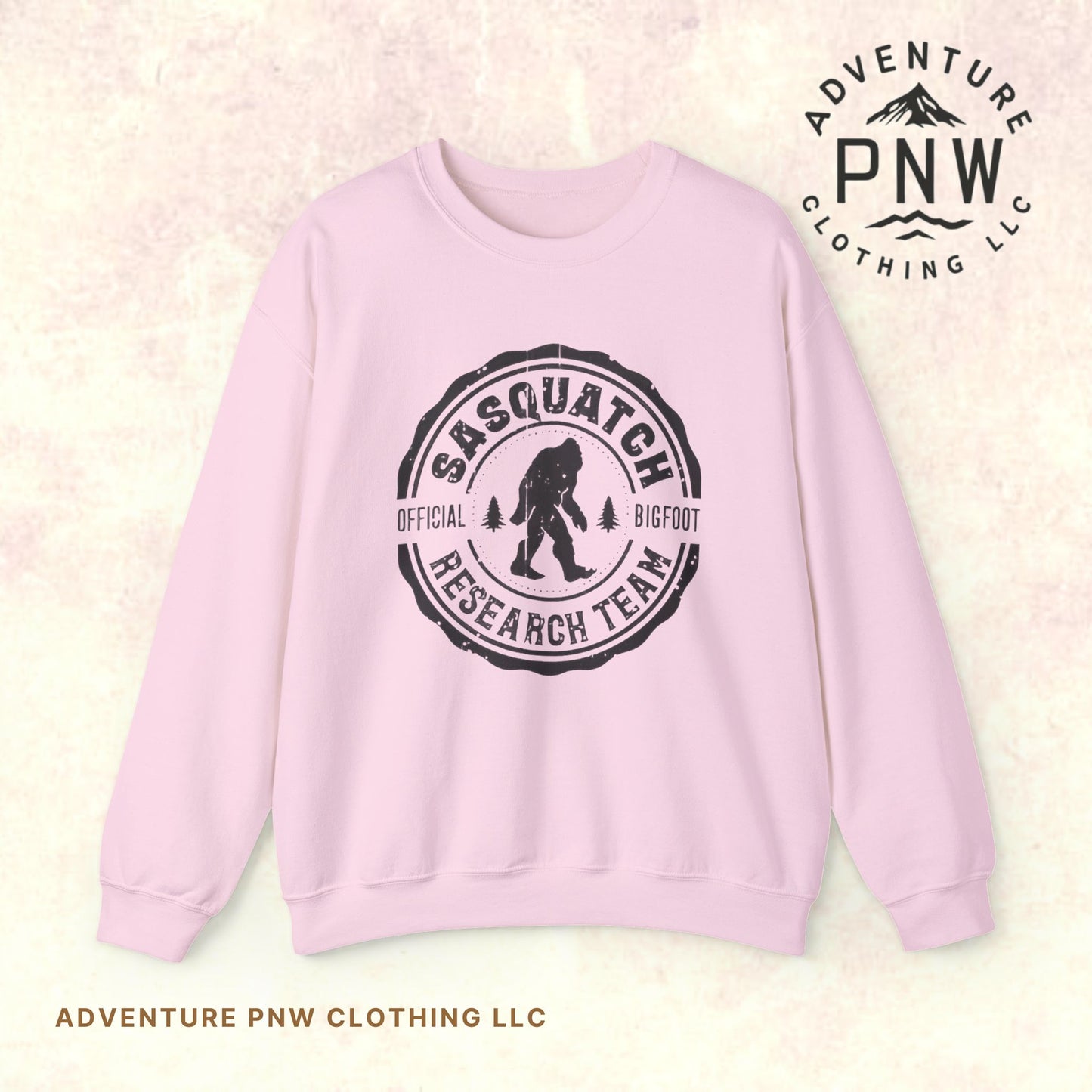 Sasquatch Bigfoot Research Team Crewneck Sweatshirt - Funny Sasquatch Apparel, Unisex Sweatshirt, Cryptid Gift, Sasquatch Lover Gift,