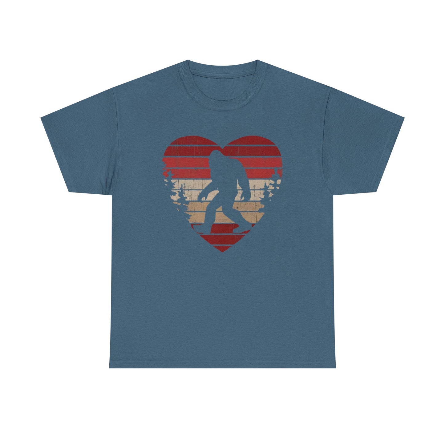 Bigfoot Heart Valentines Day Unisex Tee, Love Sasquatch Shirt, Valentines Day Shirt for Men Boys Girls Kids, Bigfoot Lover Gift, Cute
