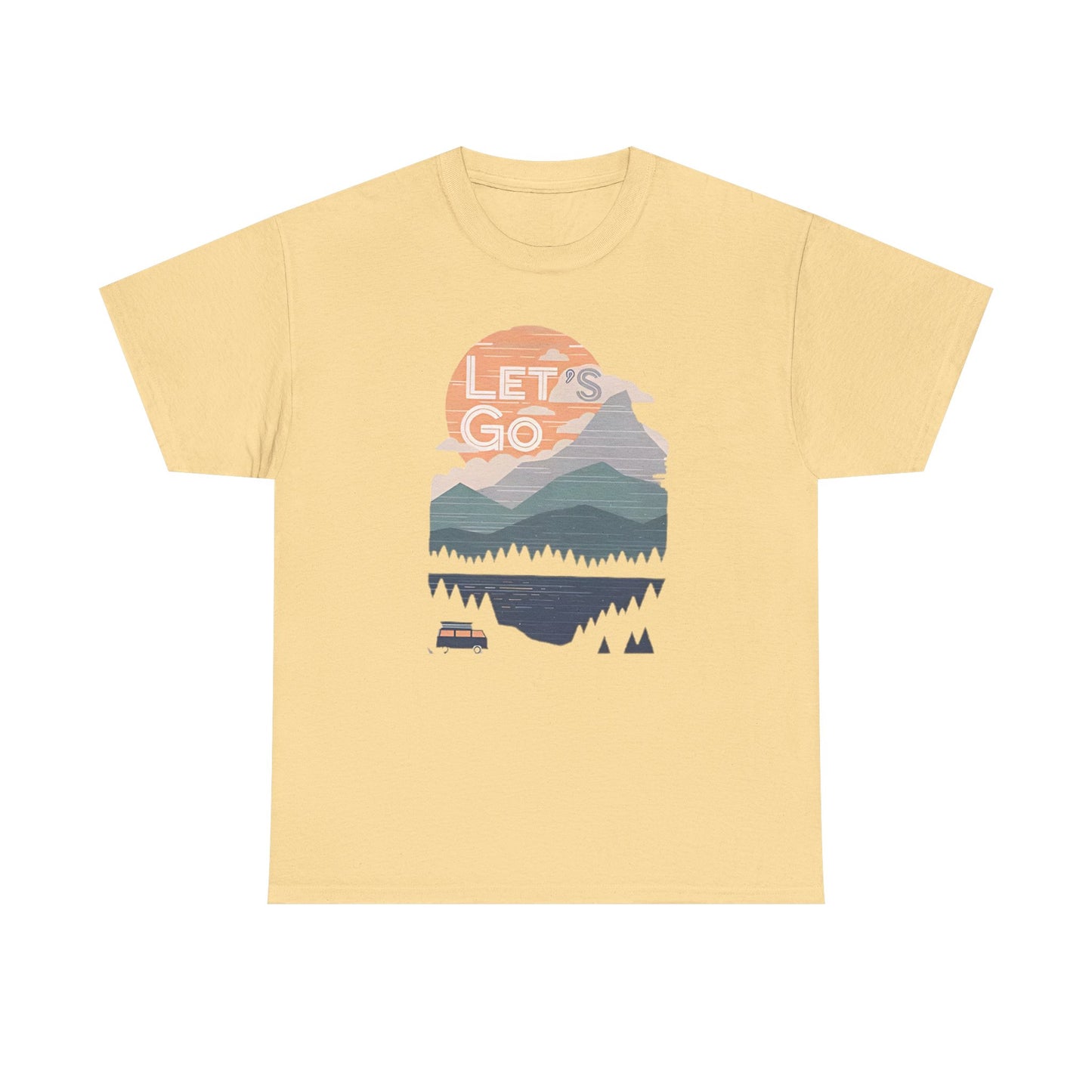 Women's Mountain Graphic T Shirt, Glamping Adventure Nature Lover Tee, Unisex Heavy Cotton, Casual 90s Shirt, Camping Hiking Wilderness