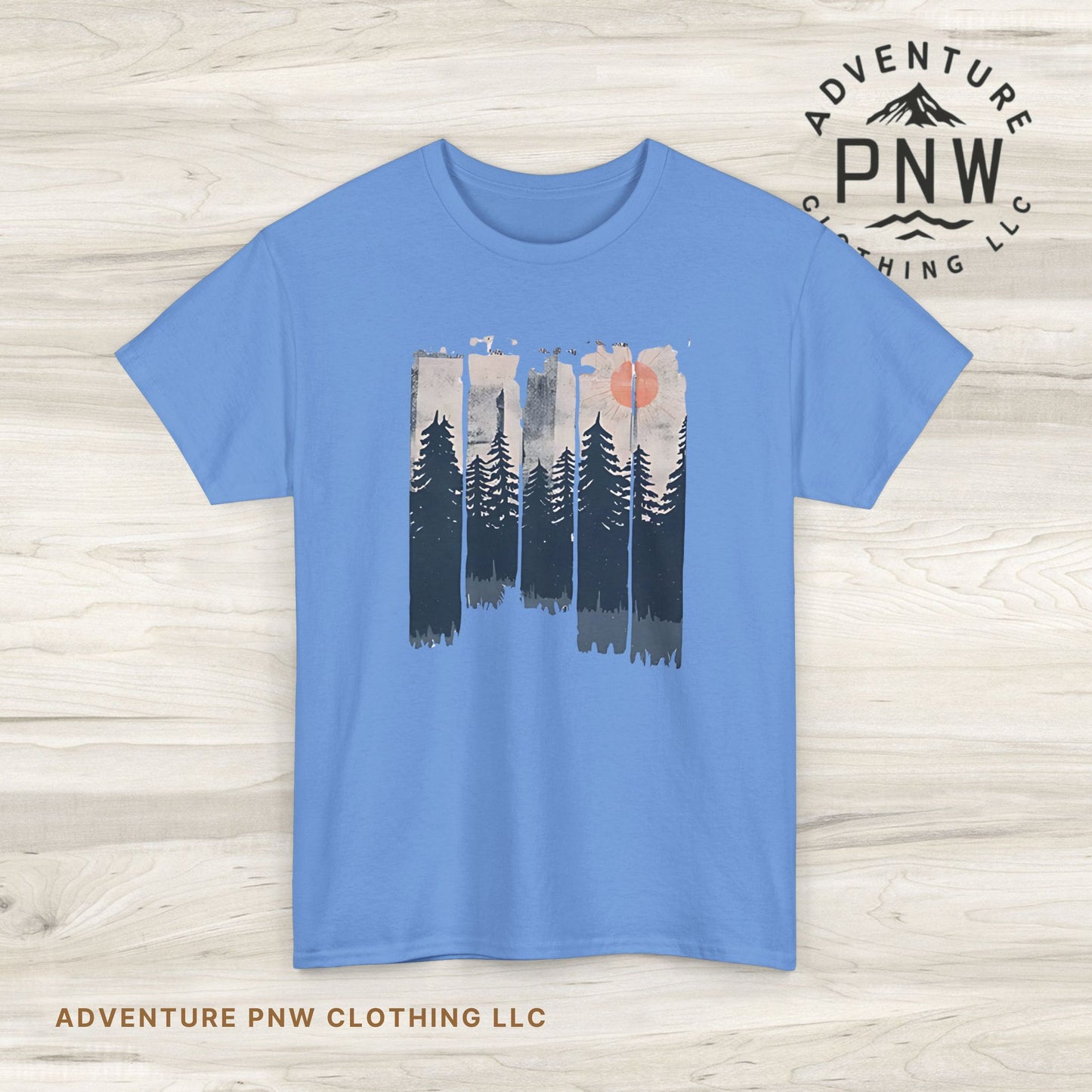 Forest Mountain T Shirt, Nature Lover Hiking Outdoorsy Tee, Glamping Adventure Vintage Tshirt, 90s Retro Camping Top, Unisex Heavy Cotton
