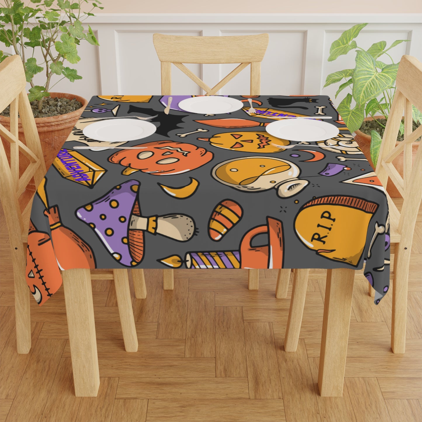 Adventure Halloween Tablecloth | Perfect for Spooky Celebrations | Full-print Tablecloth