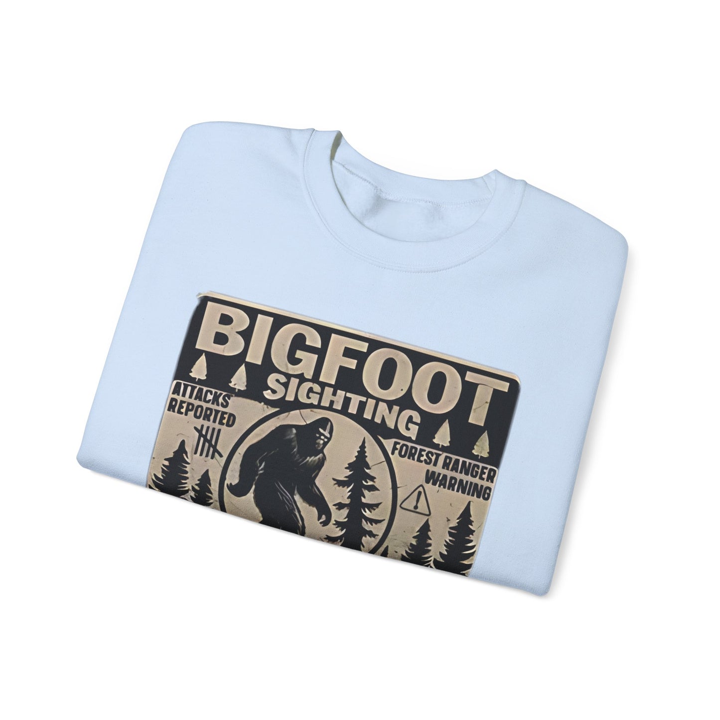 Bigfoot Sighting Retro Sweatshirt, Funny Sasquatch Crewneck, Ranger Warning Forest Attacks Vintage Jumper, Stay Out Woods Unisex Hoodie,