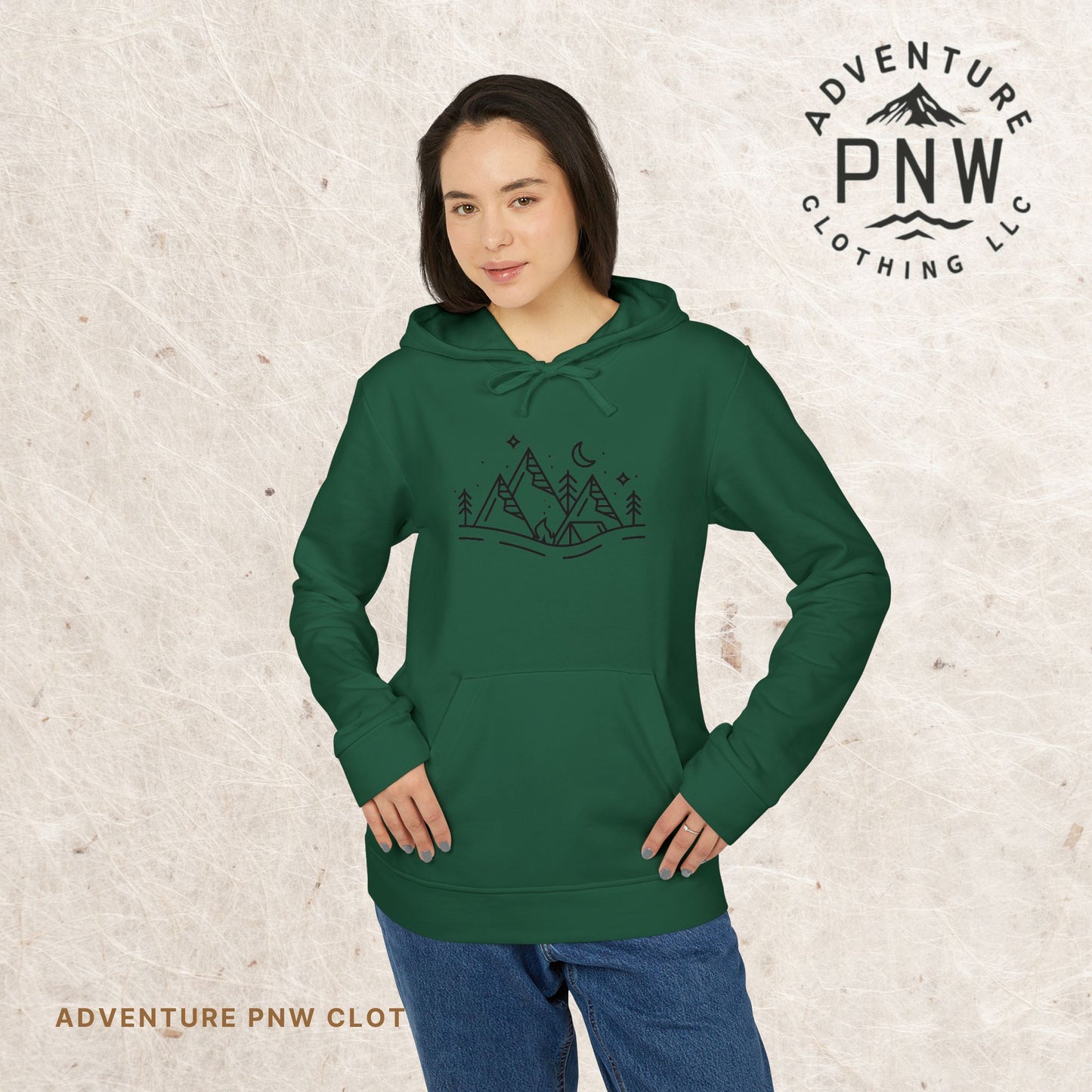 Adidas® Eco-Friendly Fleece Hoodie | Custom Comfy Adventure Mountains