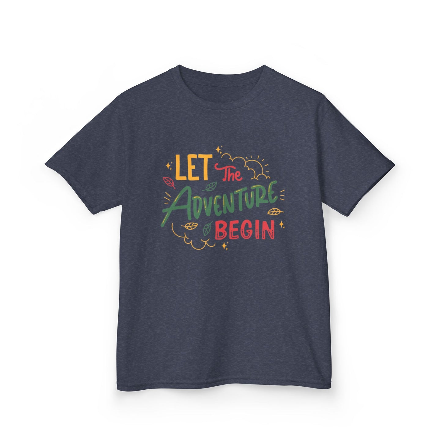 Lets the ADVENTURE Begins with CHRISTMASS Vibes Kids Heavy Cotton™ Tee| Christmas Adventure Outfit