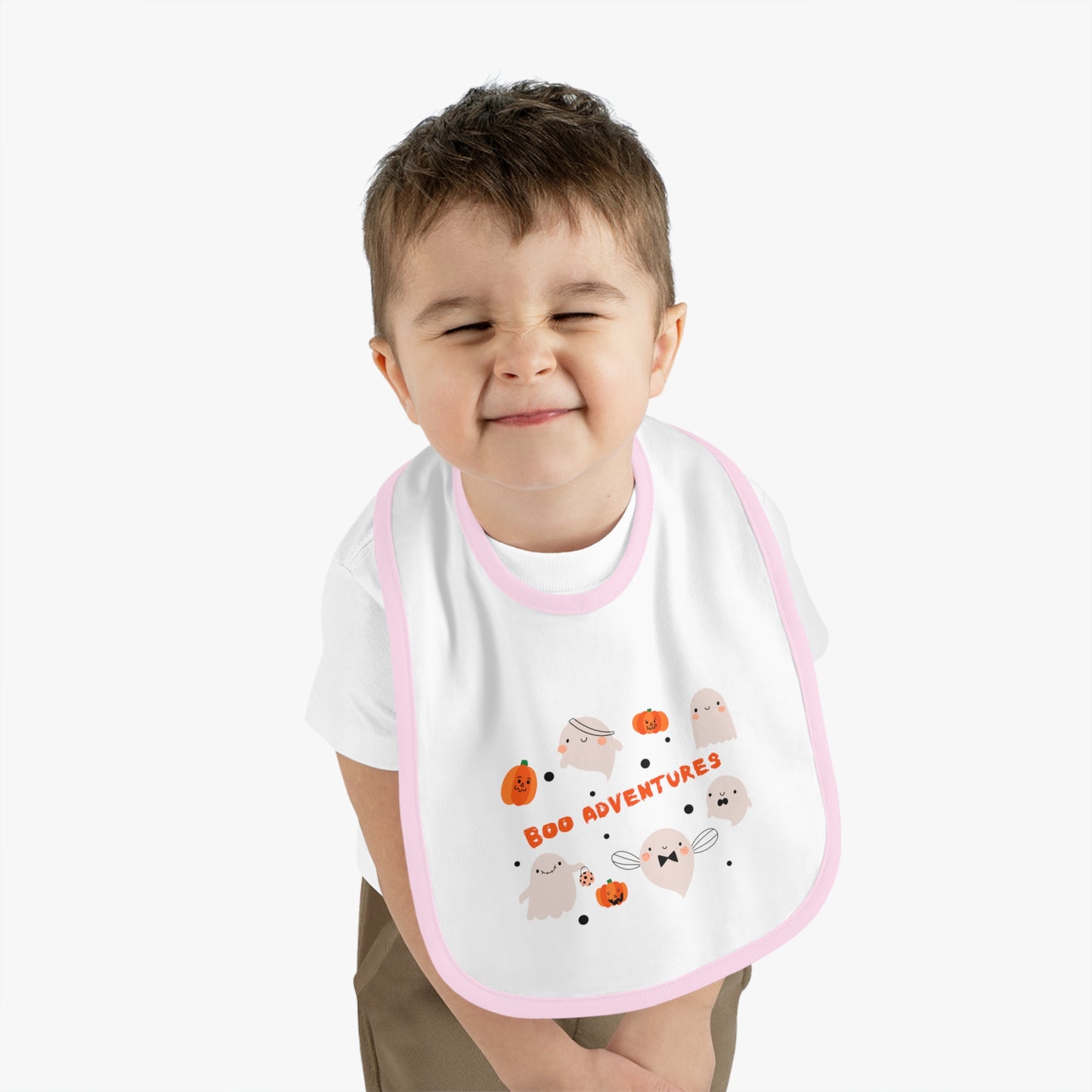 Adorable Halloween Baby Bib | Dancing Ghosts & Silly Pumpkins