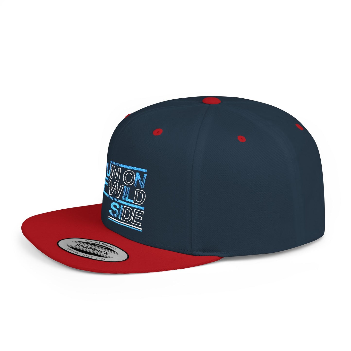 Run on the Wild Side Flat Bill Snapback Hat, Cool Unisex Cap for Outdoor Adventures, Trendy Hat for Summer Festivals, Great Gift for Nature