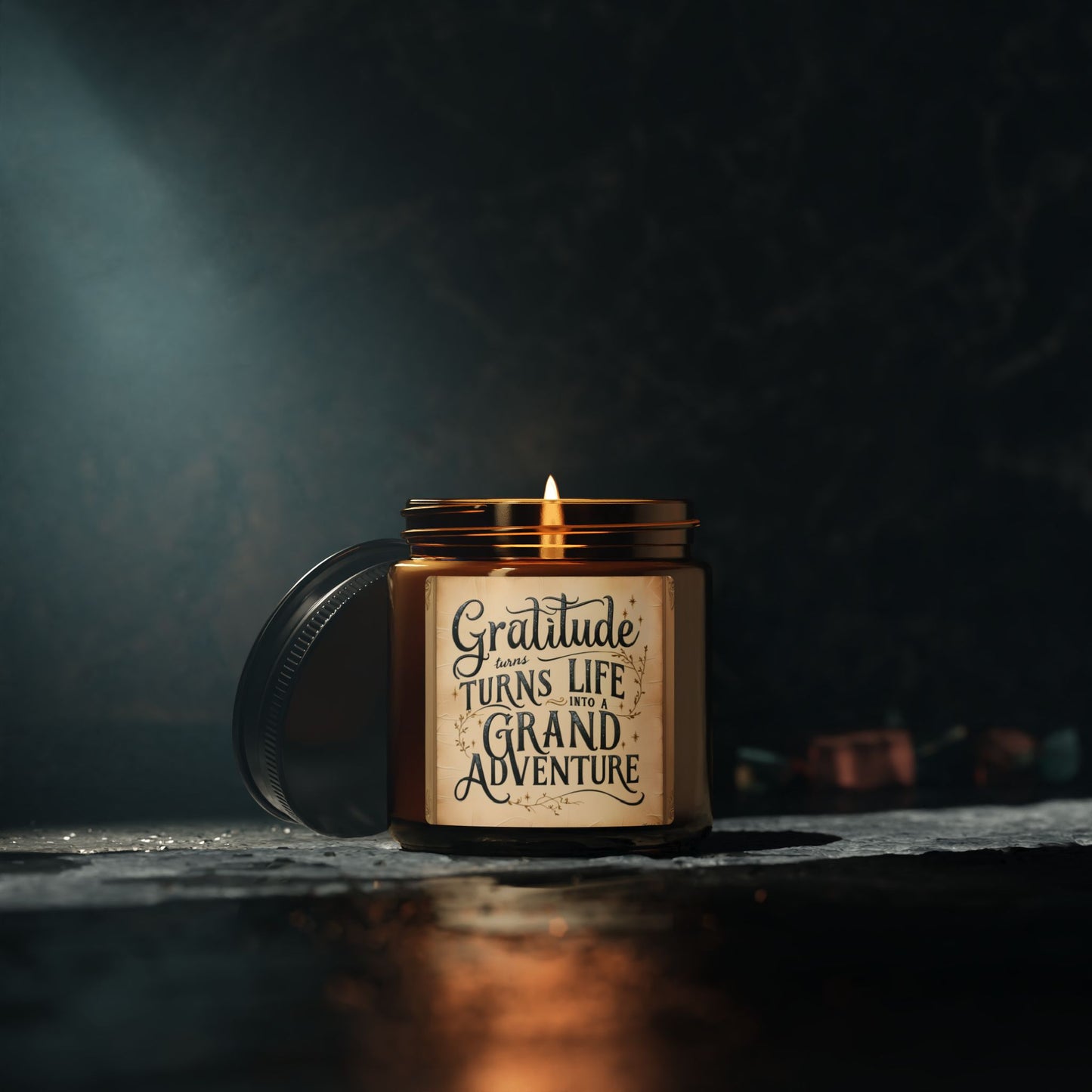 Thankful Harvest Scented Soy Candle in Amber | Perfect for Thanksgiving Adventures | Scented Soy Candle (Multi-Size, Amber Jar)
