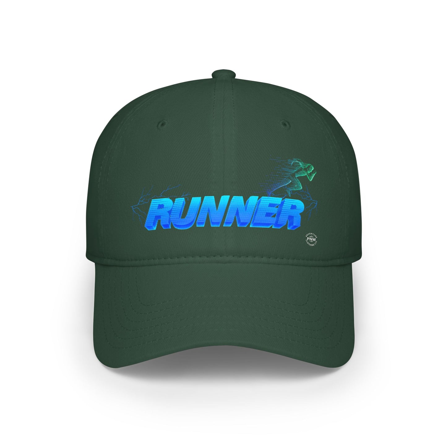 Runner Red Low Profile Baseball Cap - Stylish Hat for Runners, Casual Wear, Gift for Athletes, Running Events, Outdoor Activities