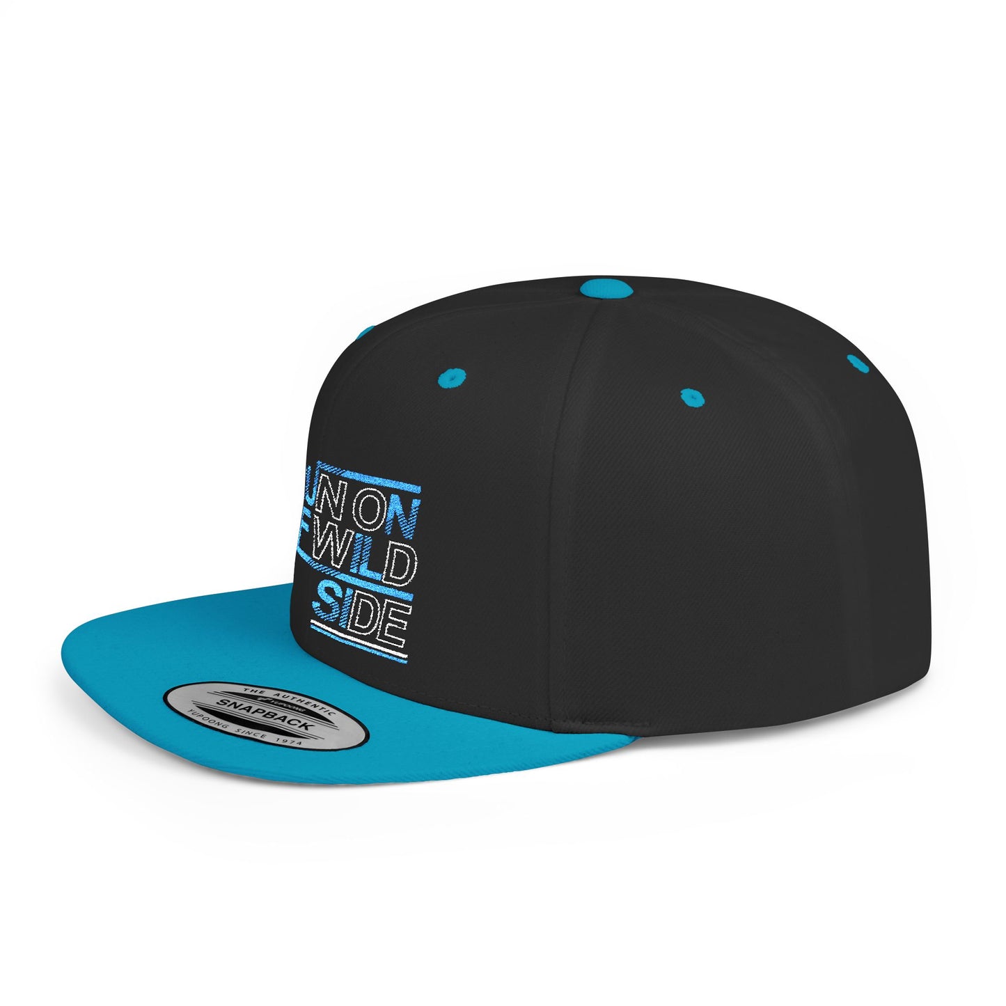 Run on the Wild Side Flat Bill Snapback Hat, Cool Unisex Cap for Outdoor Adventures, Trendy Hat for Summer Festivals, Great Gift for Nature