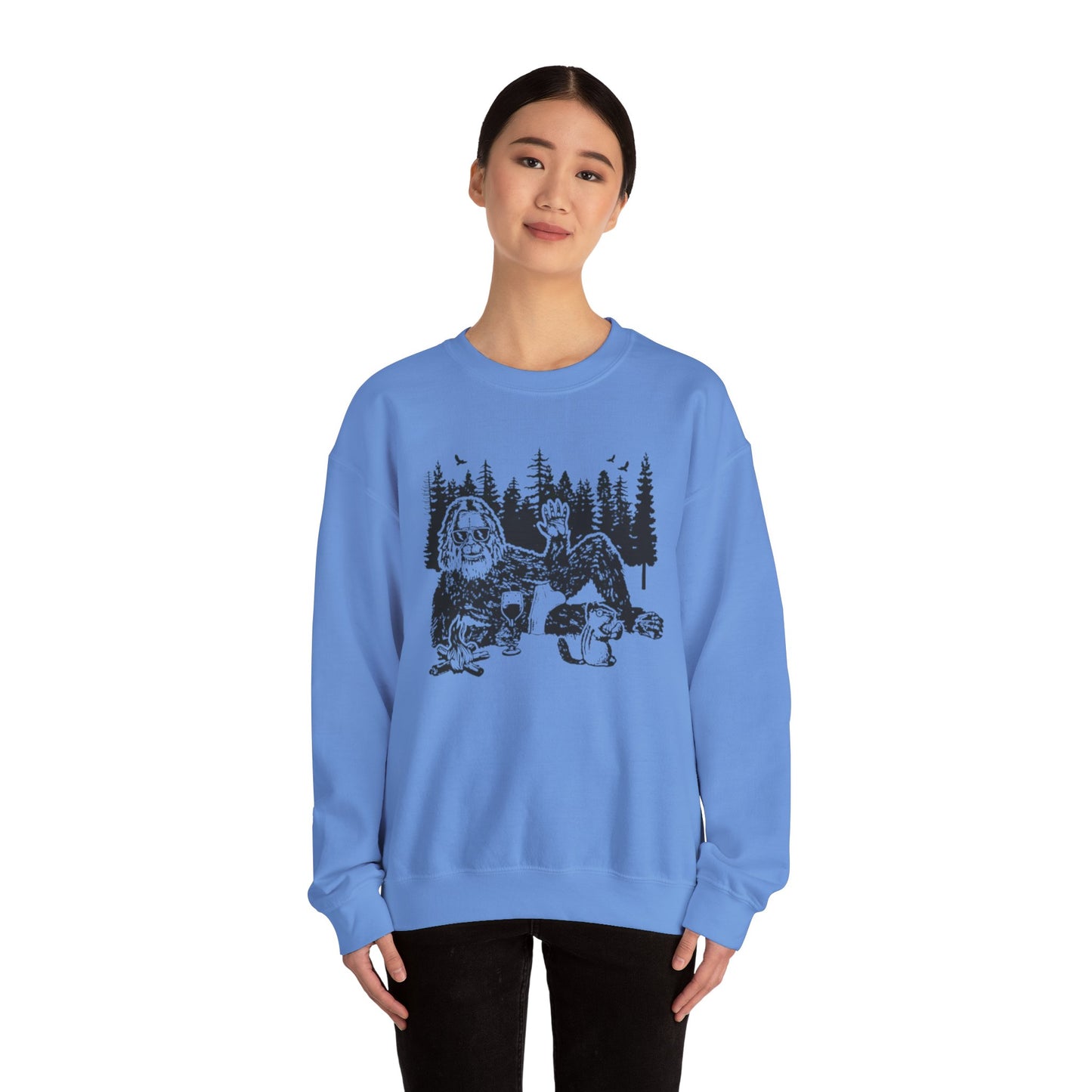Bigfoot Sweatshirt - Funny Sasquatch Men Women Guys Weird Squatchy Unisex Crewneck, Sweatshirt Hoodie Pullover, Gift for Cryptid