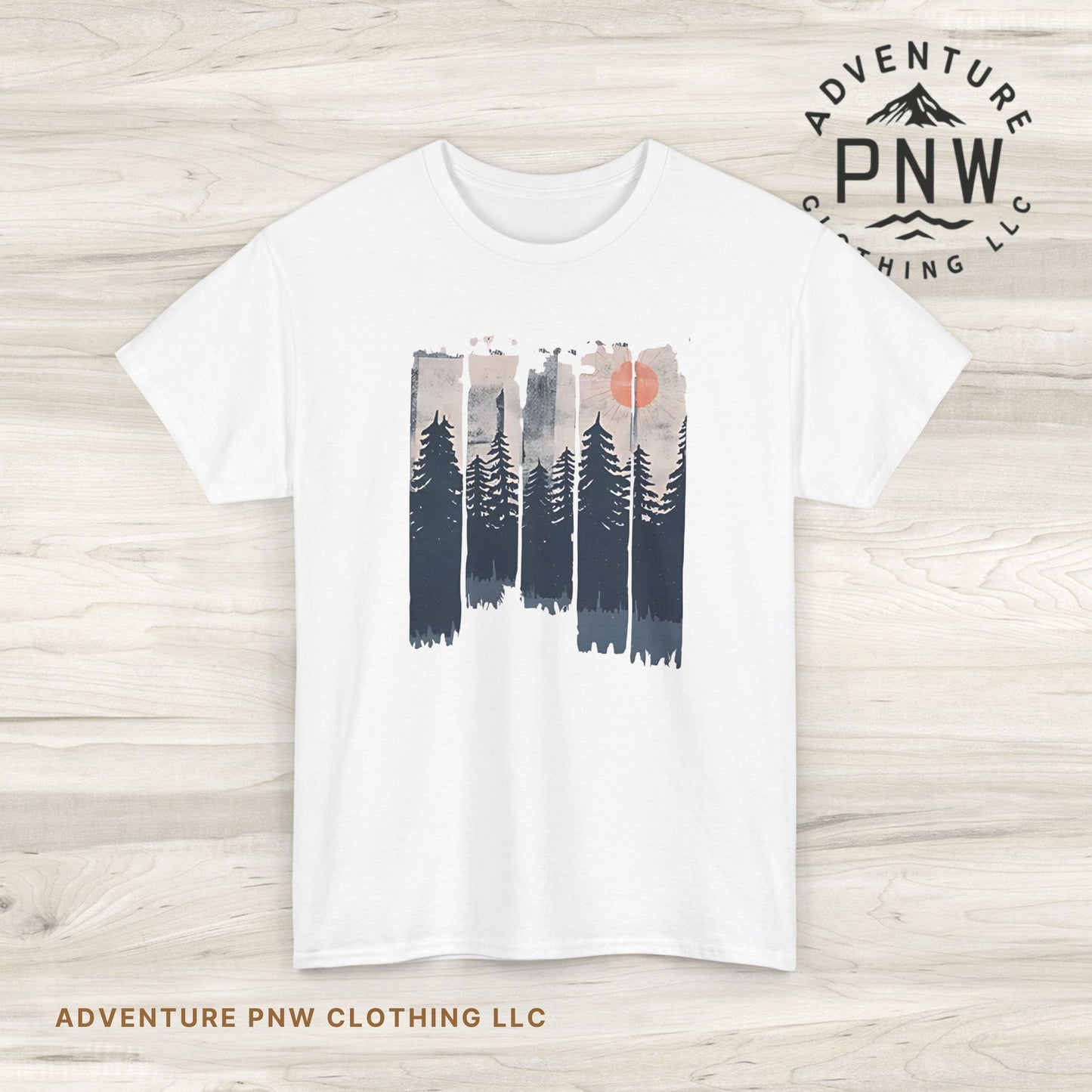 Forest Mountain T Shirt, Nature Lover Hiking Outdoorsy Tee, Glamping Adventure Vintage Tshirt, 90s Retro Camping Top, Unisex Heavy Cotton
