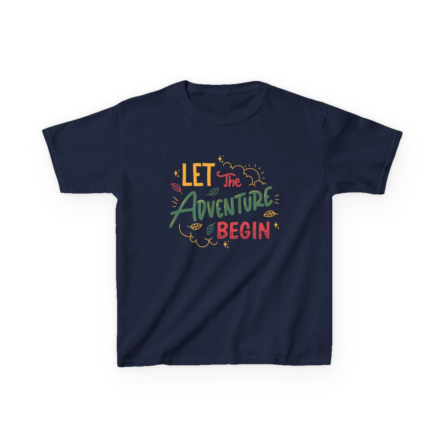 Lets the ADVENTURE Begins with CHRISTMASS Vibes Kids Heavy Cotton™ Tee| Christmas Adventure Outfit