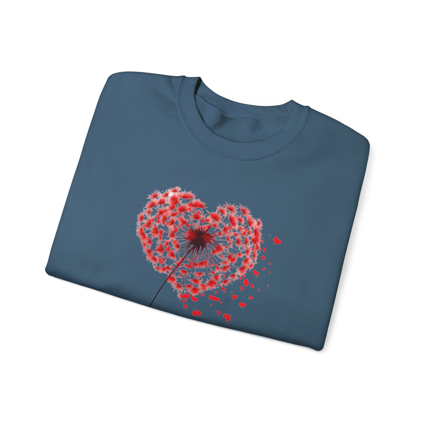 Dandelion Heart Sweatshirt, Valentine Sweatshirt, Wildflower Sweatshirt, Valentine Flower Sweatshirt, Love Sweatshirt - Unisex Sweatshirt