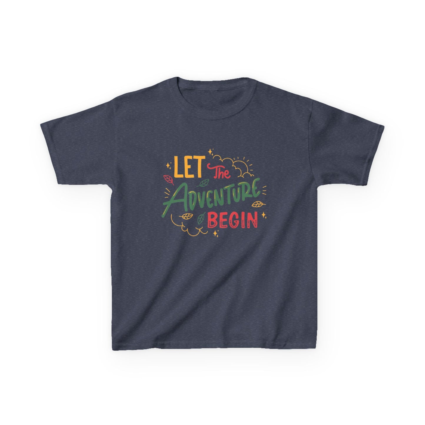 Lets the ADVENTURE Begins with CHRISTMASS Vibes Kids Heavy Cotton™ Tee| Christmas Adventure Outfit