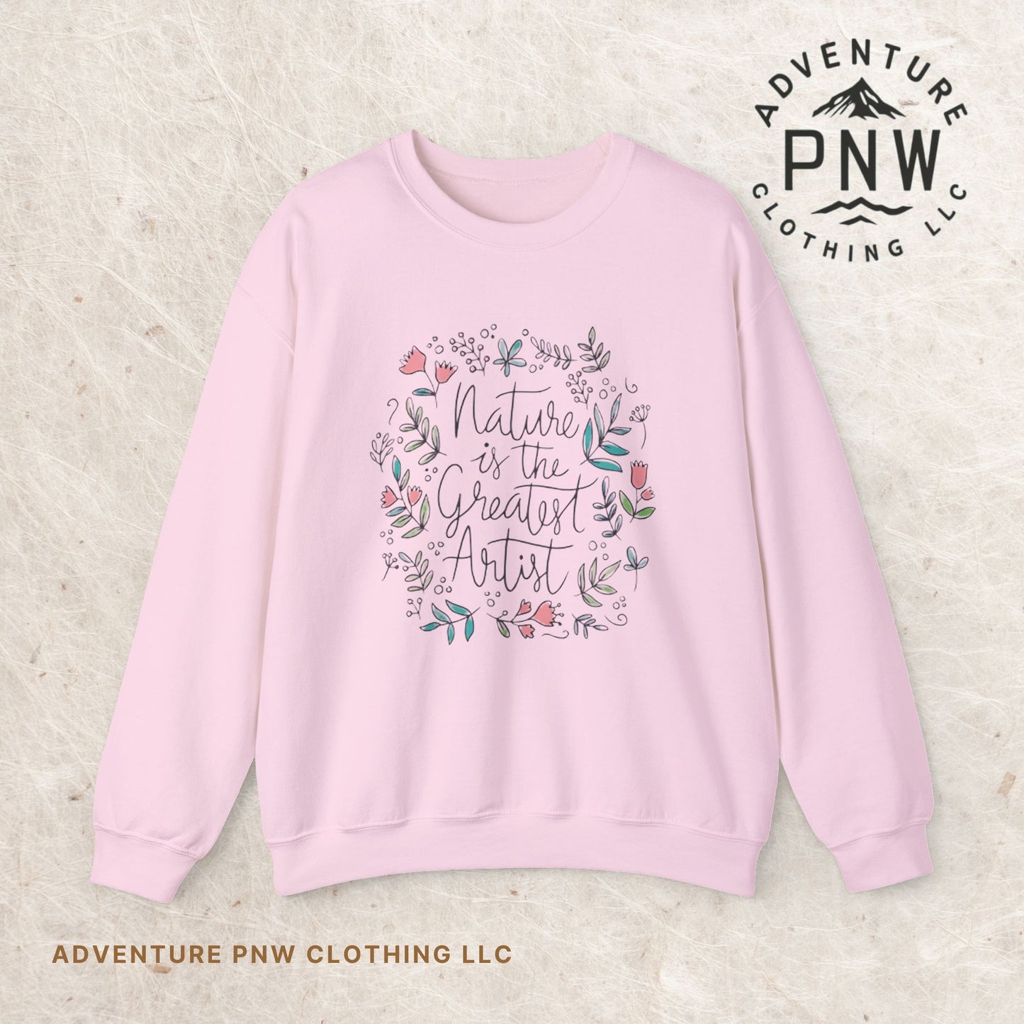 Nature Is The Greatest Artist Sweatshirt, Cute Flower Jumper, Wildflower Top, Floral Pullover, Valentine's Day Gift