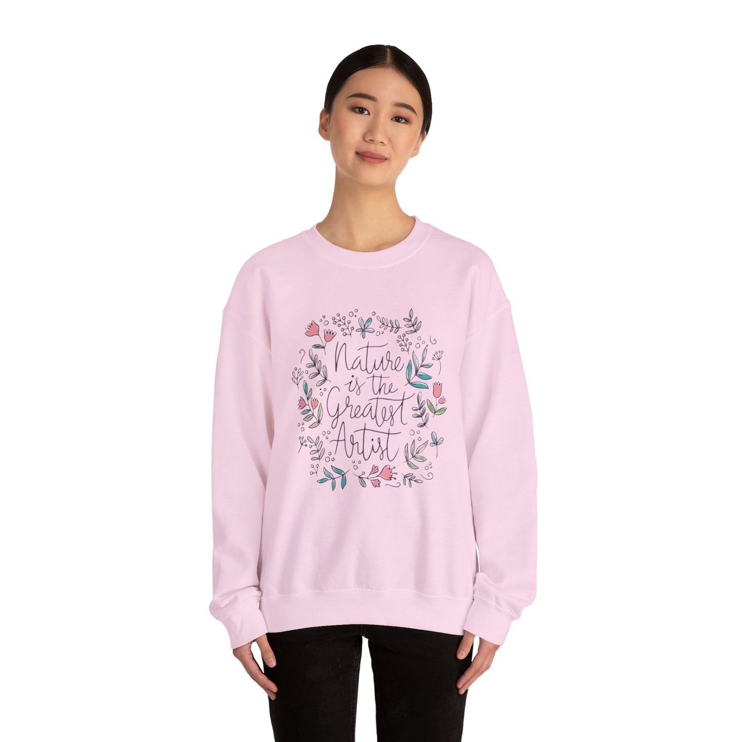 Nature Is The Greatest Artist Sweatshirt, Cute Flower Jumper, Wildflower Top, Floral Pullover, Valentine's Day Gift