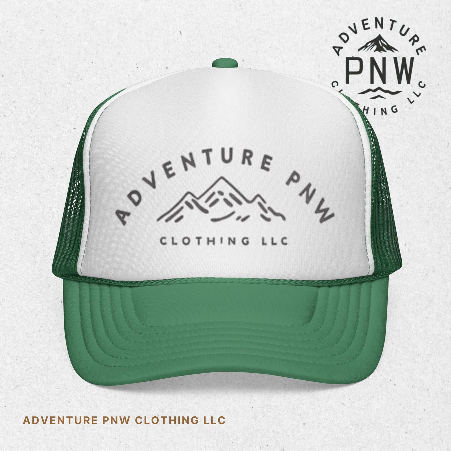 Trucker Caps with Adventure PNW Mountain | Durable Polyester & Nylon Mesh Hats