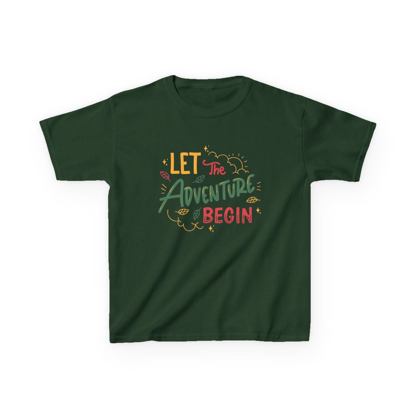 Lets the ADVENTURE Begins with CHRISTMASS Vibes Kids Heavy Cotton™ Tee| Christmas Adventure Outfit