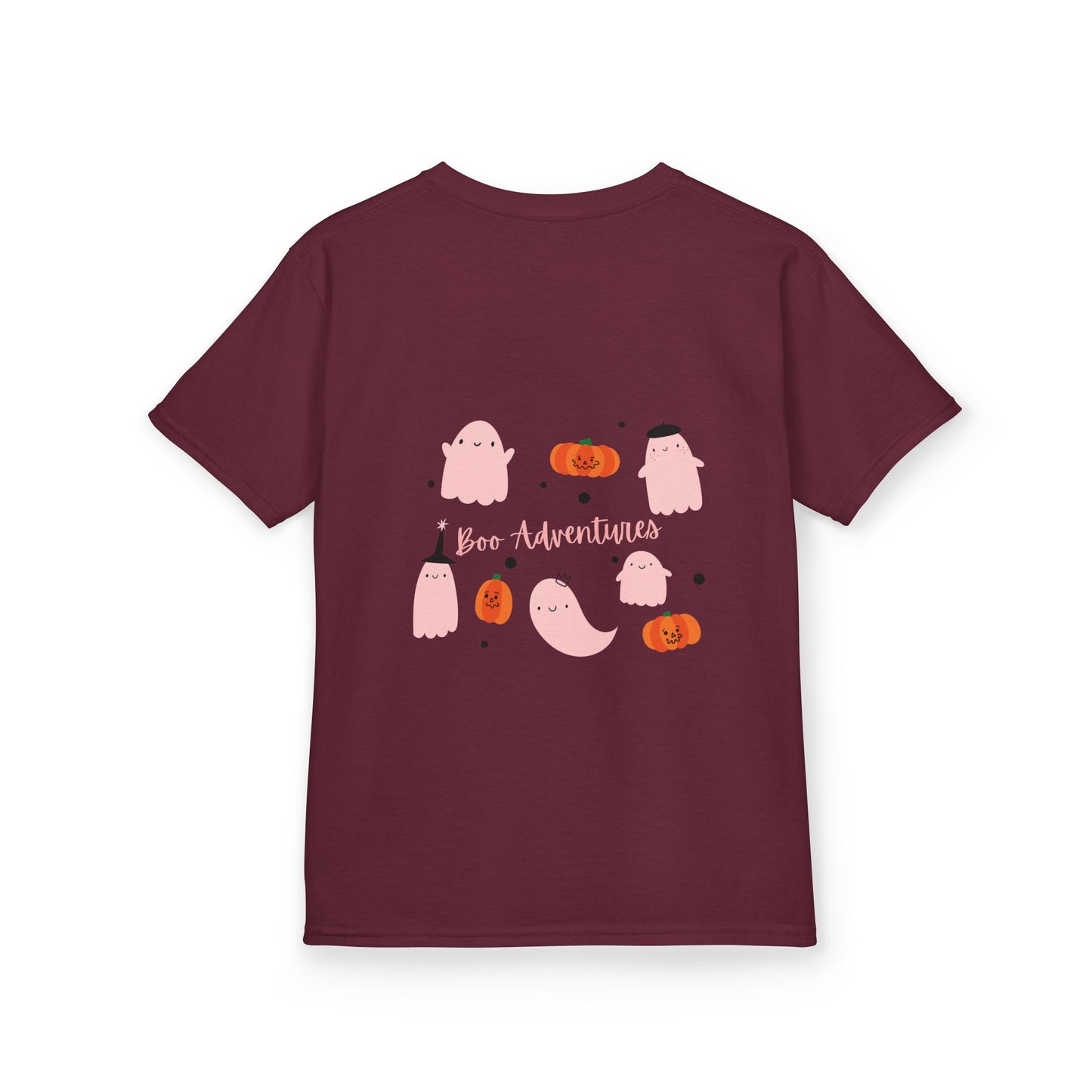 Kids Tee, Cute Ghost Pumpkins Boo Adventure Shirt for Children, Halloween Pumpkin Costume Youth Top, Halloween Party Outfit, Fall Kid's