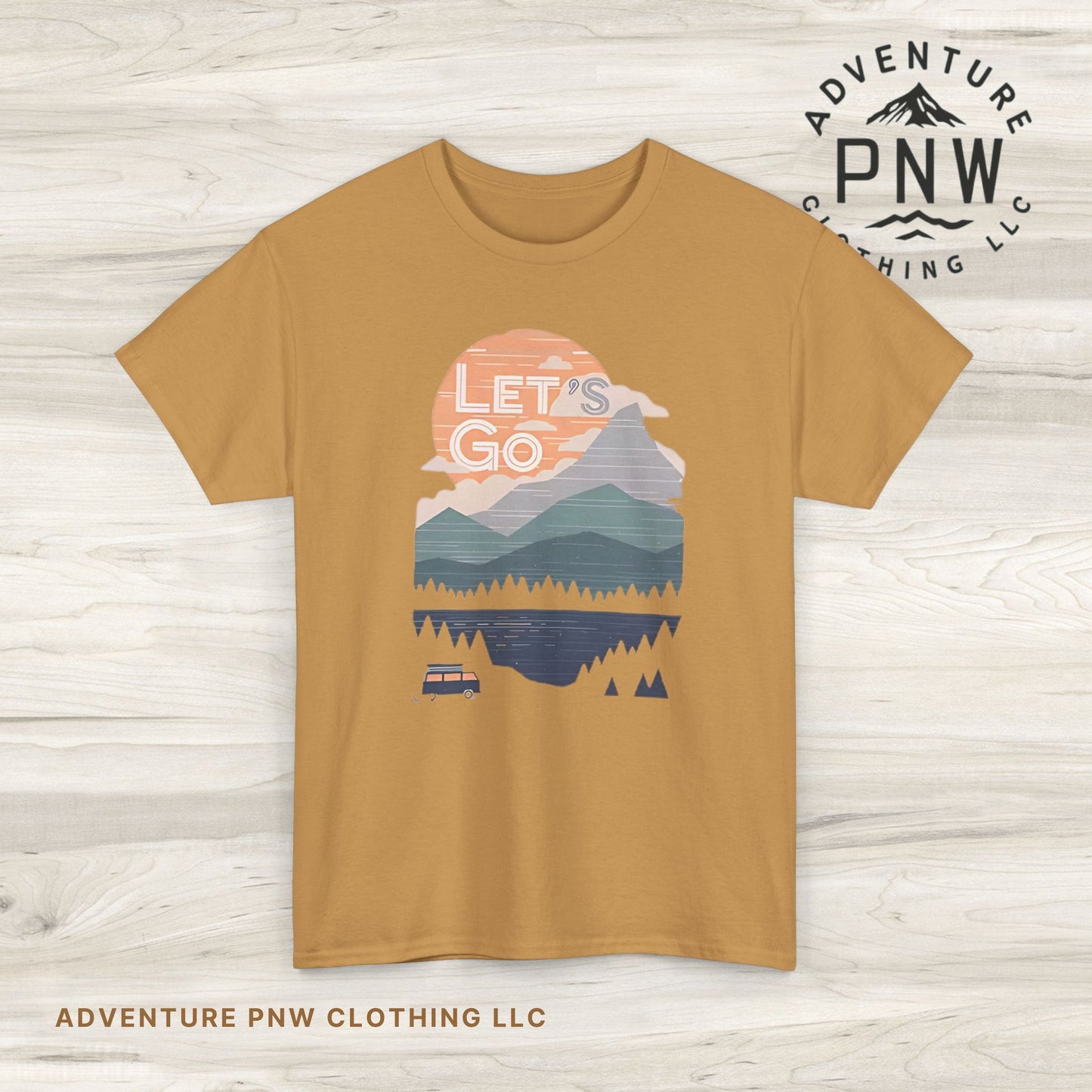 Women's Mountain Graphic T Shirt, Glamping Adventure Nature Lover Tee, Unisex Heavy Cotton, Casual 90s Shirt, Camping Hiking Wilderness