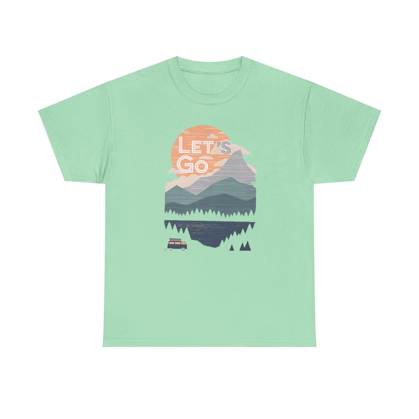 Women's Mountain Graphic T Shirt, Glamping Adventure Nature Lover Tee, Unisex Heavy Cotton, Casual 90s Shirt, Camping Hiking Wilderness