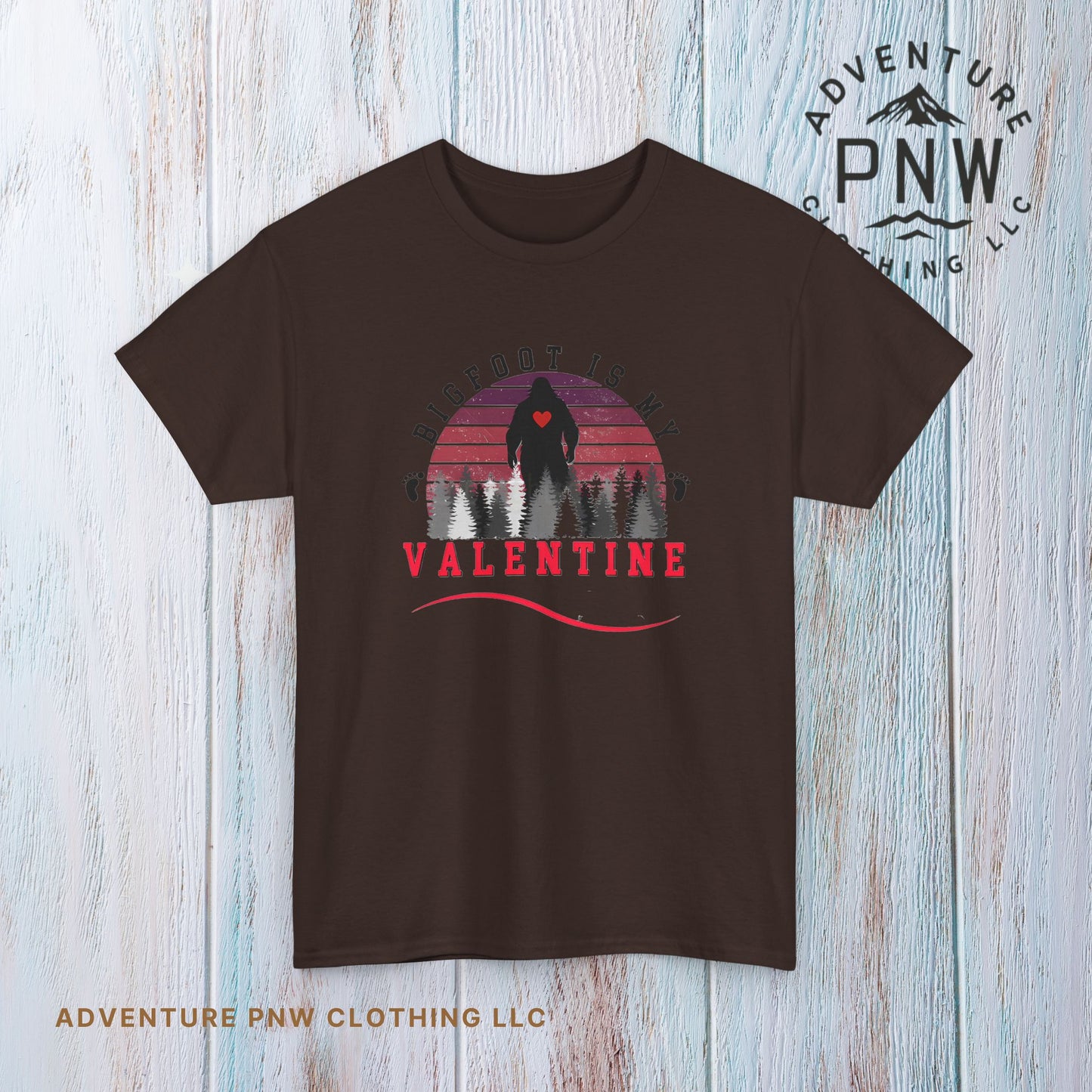 Bigfoot Is My Valentine Unisex Tee, Funny Cryptid Gift Shirt, V Day Tshirt, Valentines Day Gift