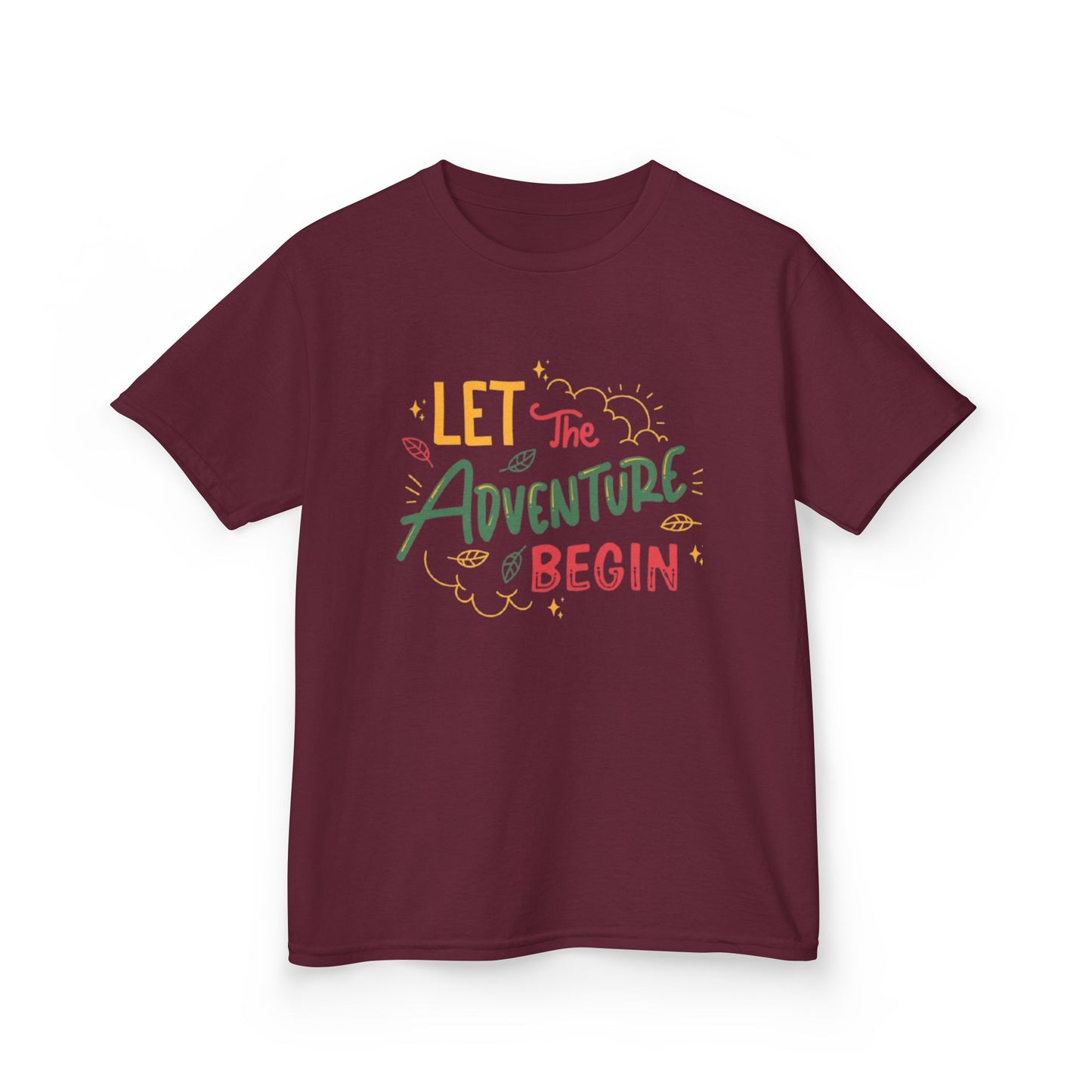 Lets the ADVENTURE Begins with CHRISTMASS Vibes Kids Heavy Cotton™ Tee| Christmas Adventure Outfit