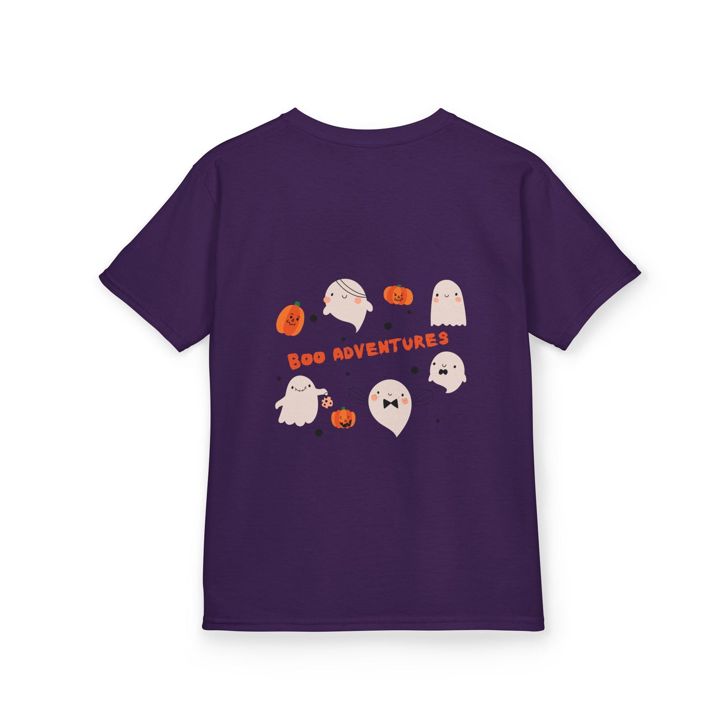 Kids Tee, Halloween Shirt with Cute Ghosts and Pumpkins, Children's Graphic T-Shirt, Spooky Kids Shirt, Halloween Costume Shirt, Kid's Trick
