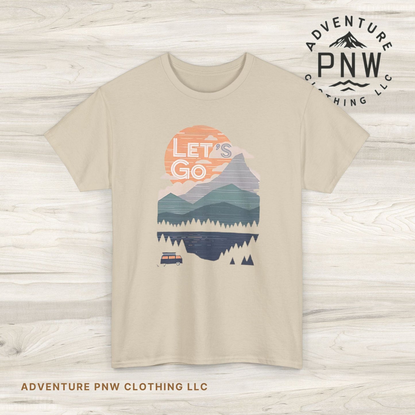 Women's Mountain Graphic T Shirt, Glamping Adventure Nature Lover Tee, Unisex Heavy Cotton, Casual 90s Shirt, Camping Hiking Wilderness