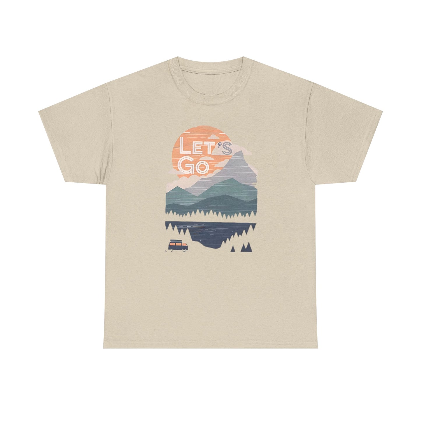 Women's Mountain Graphic T Shirt, Glamping Adventure Nature Lover Tee, Unisex Heavy Cotton, Casual 90s Shirt, Camping Hiking Wilderness