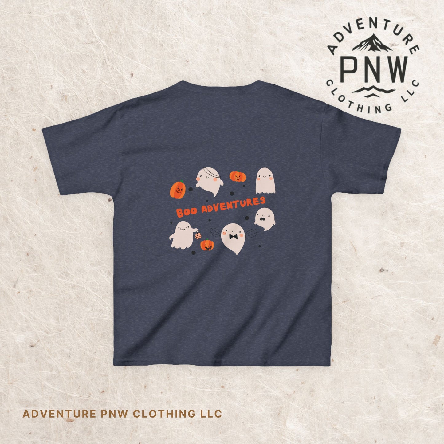 Kids Tee, Halloween Shirt with Cute Ghosts and Pumpkins, Children's Graphic T-Shirt, Spooky Kids Shirt, Halloween Costume Shirt, Kid's Trick